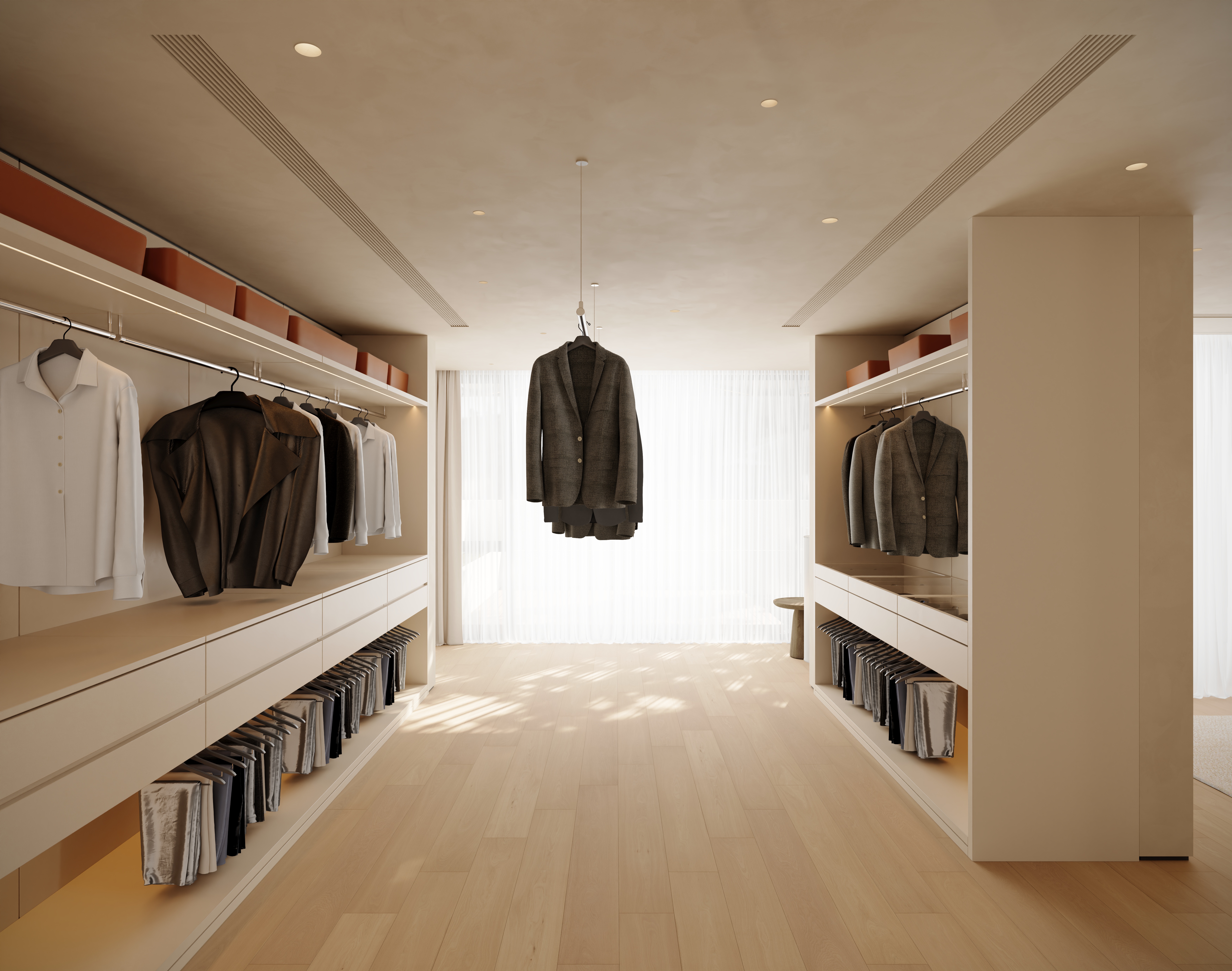 现代 奶油大平层-1