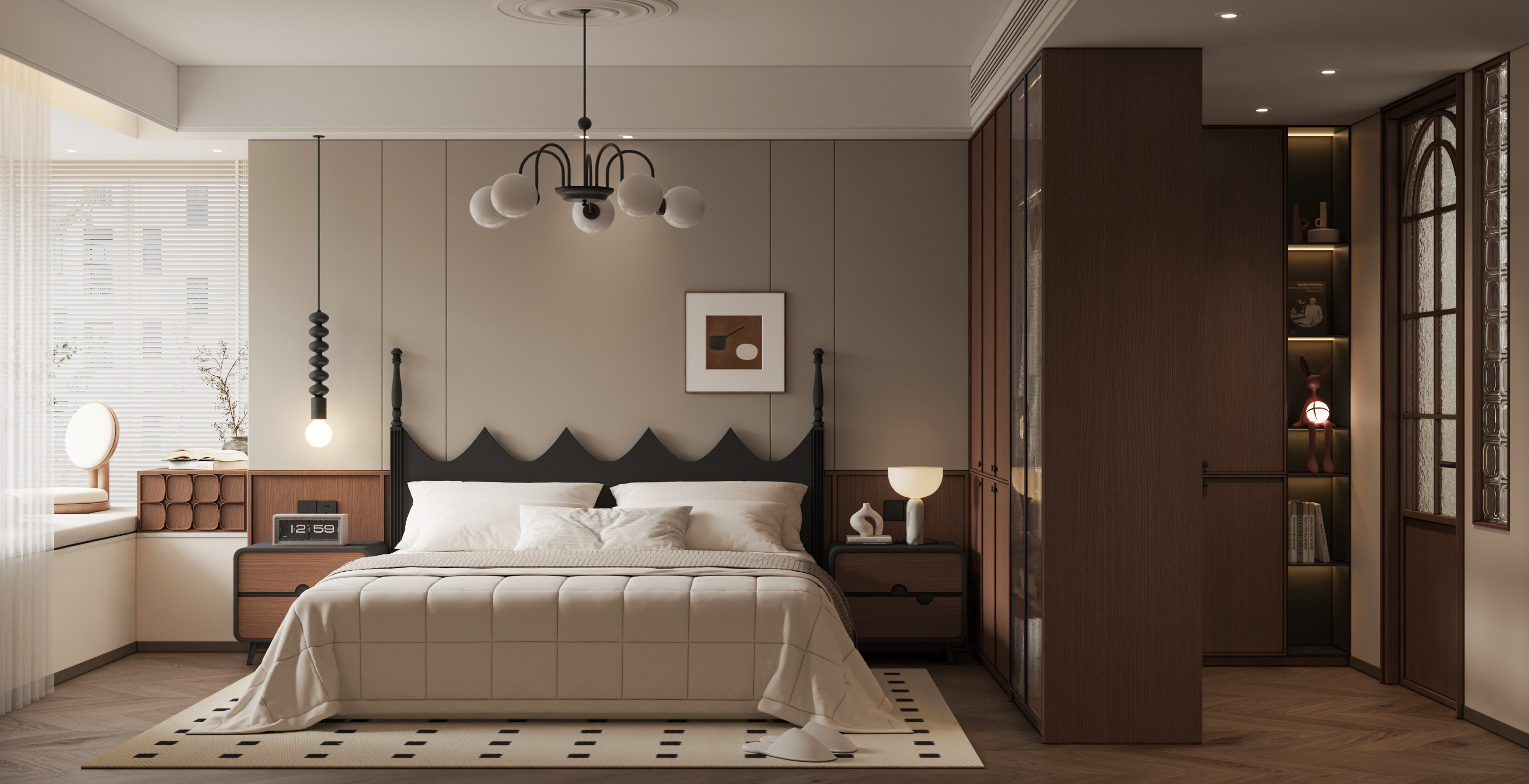 现代中古风140平 效果图-6