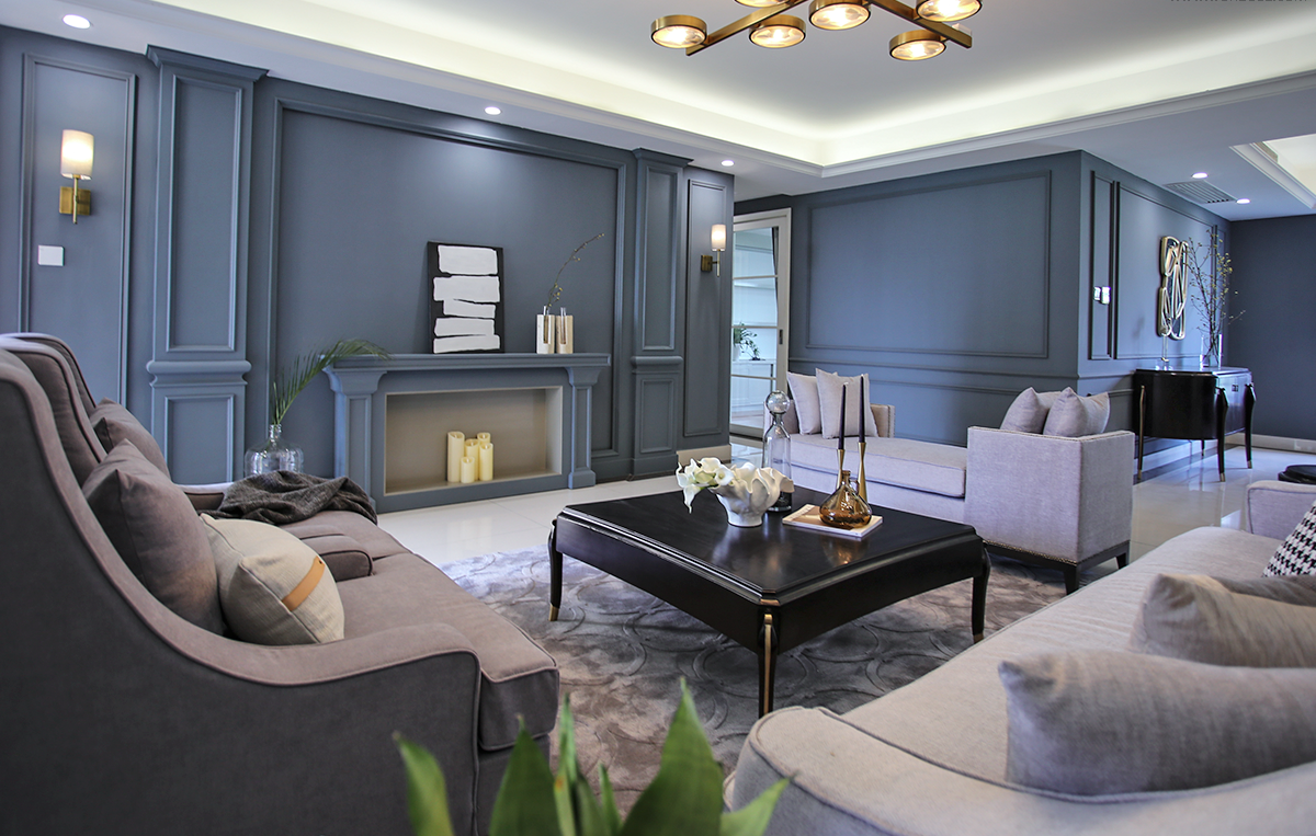 黛蓝绅士的 260㎡美式轻奢生活-10