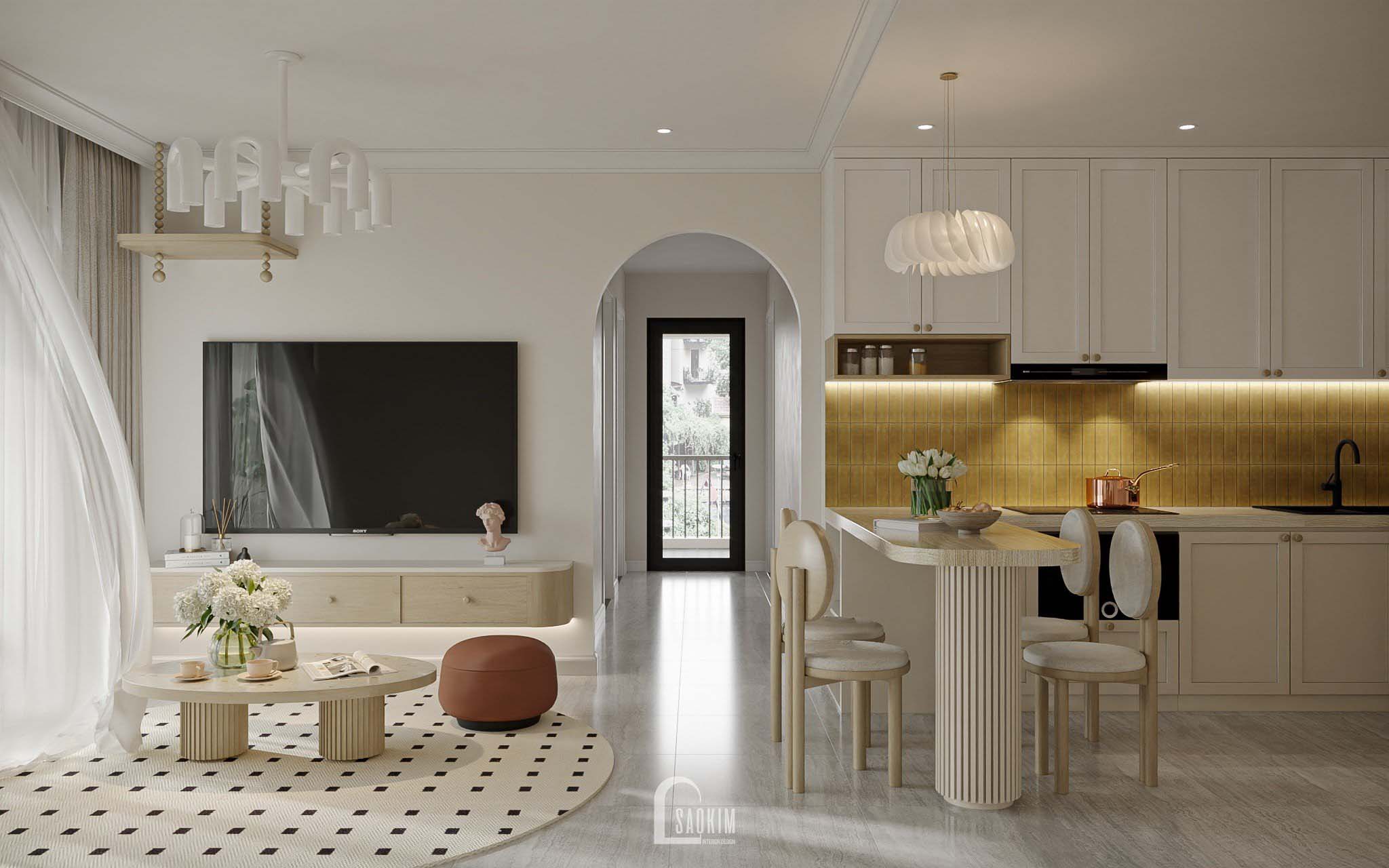 KoreanChic Style Apartment Interior-Vinhomes Ocean Park-8