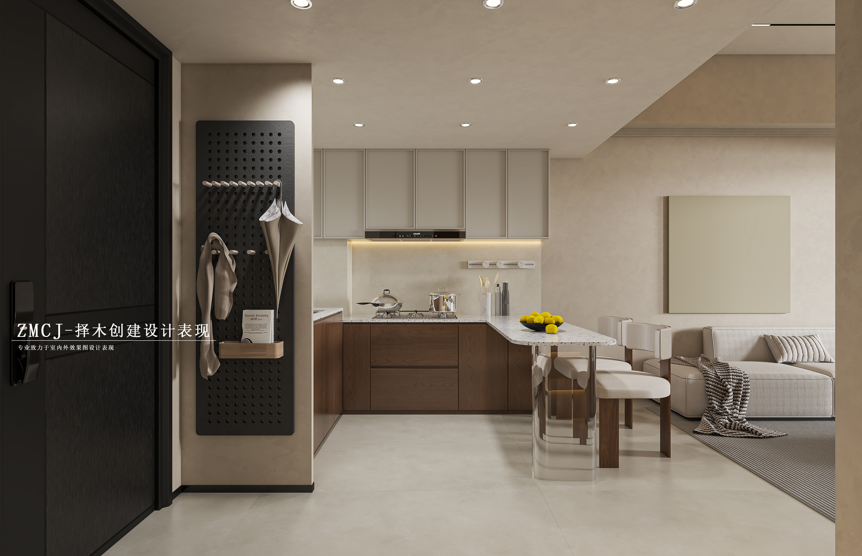 现代风格客餐厅卧室卫生间-3