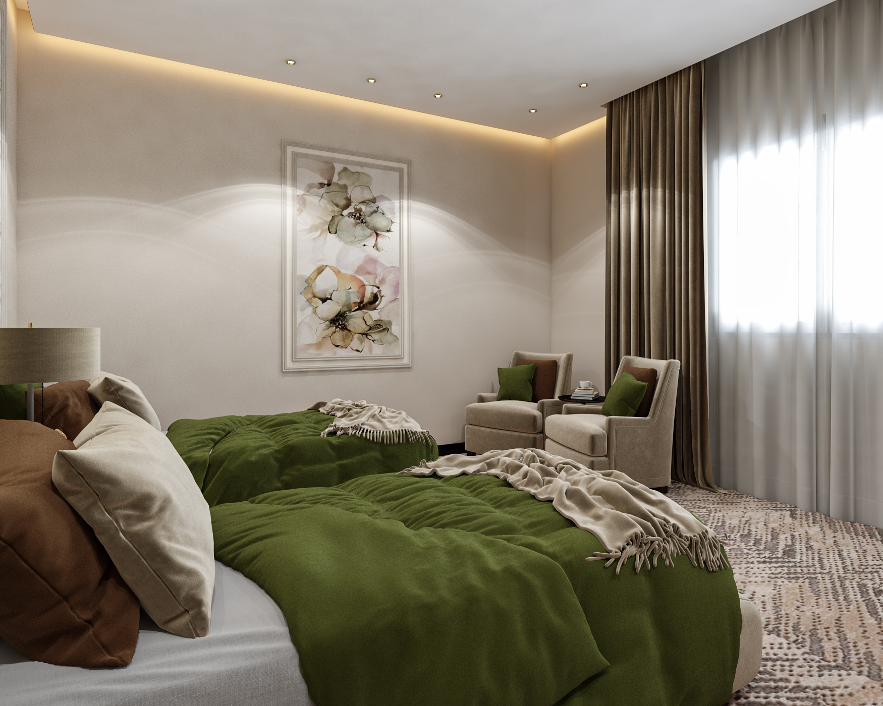 design bed room in hotel-2