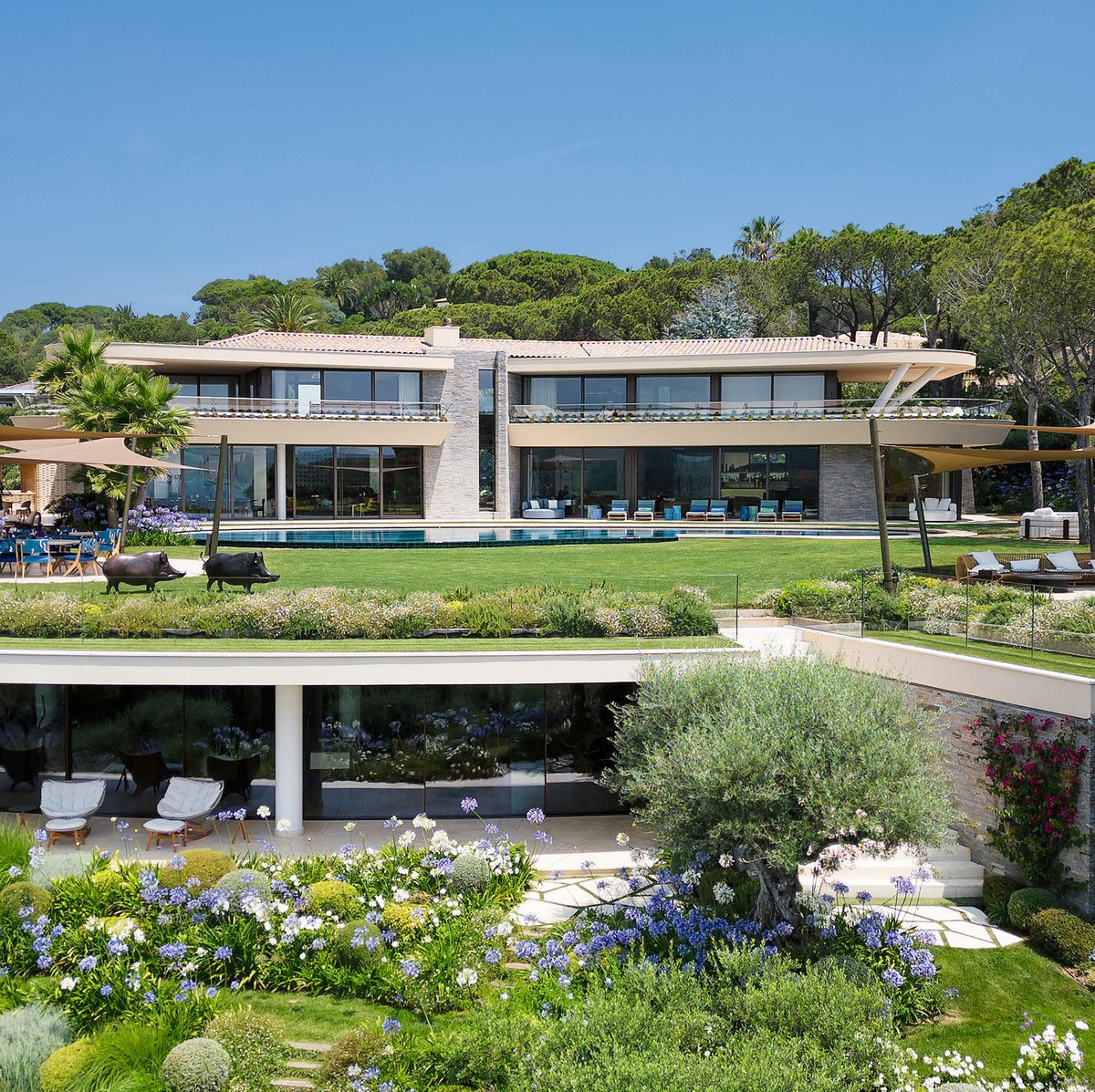 Peter Marino｜蔚蓝海岸超级豪宅丨法国-33