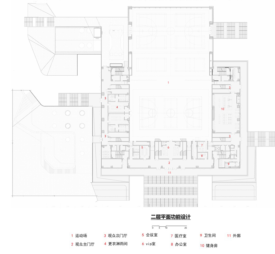 龙泉中学体育馆 | 高效利用空间的多功能设计典范-54