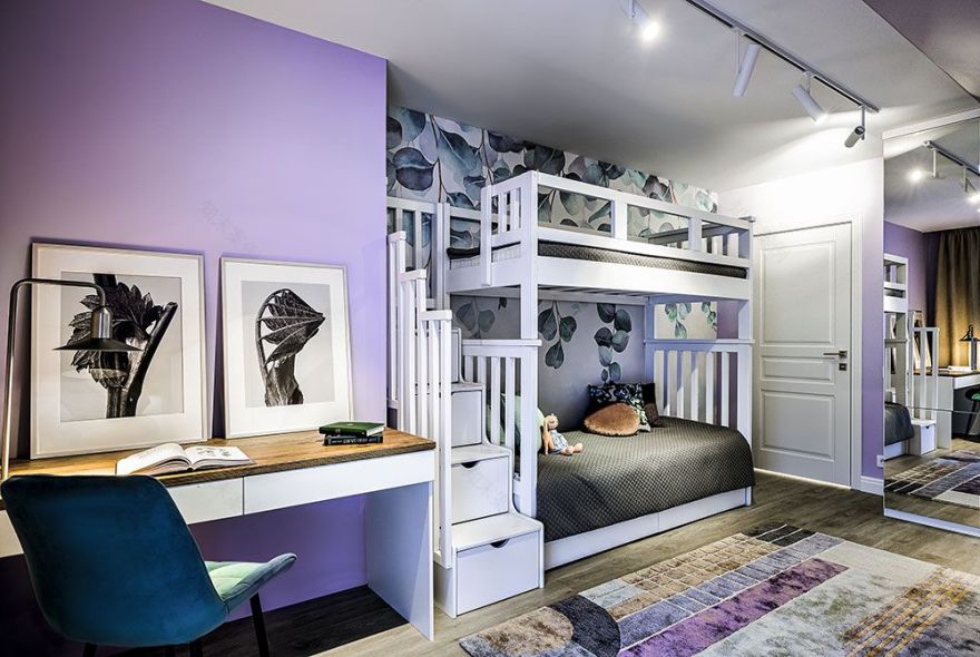 郊区浅色基调且有浓重色彩点缀的住宅室内设计丨俄罗斯莫斯科-26