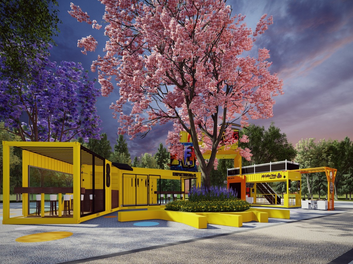 集装箱商业建筑SU模型-4