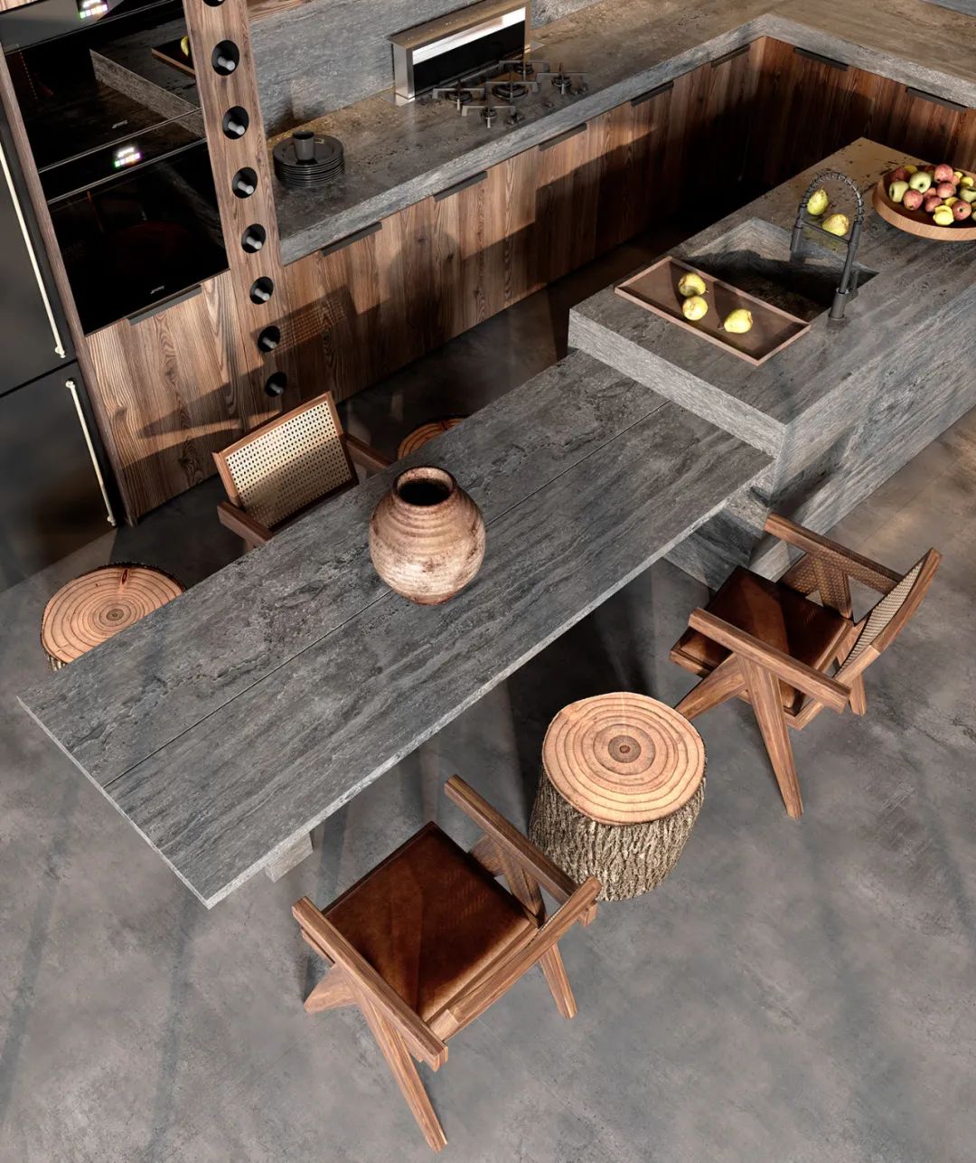 美式侘寂风餐厅设计丨YanaPrydalna-63