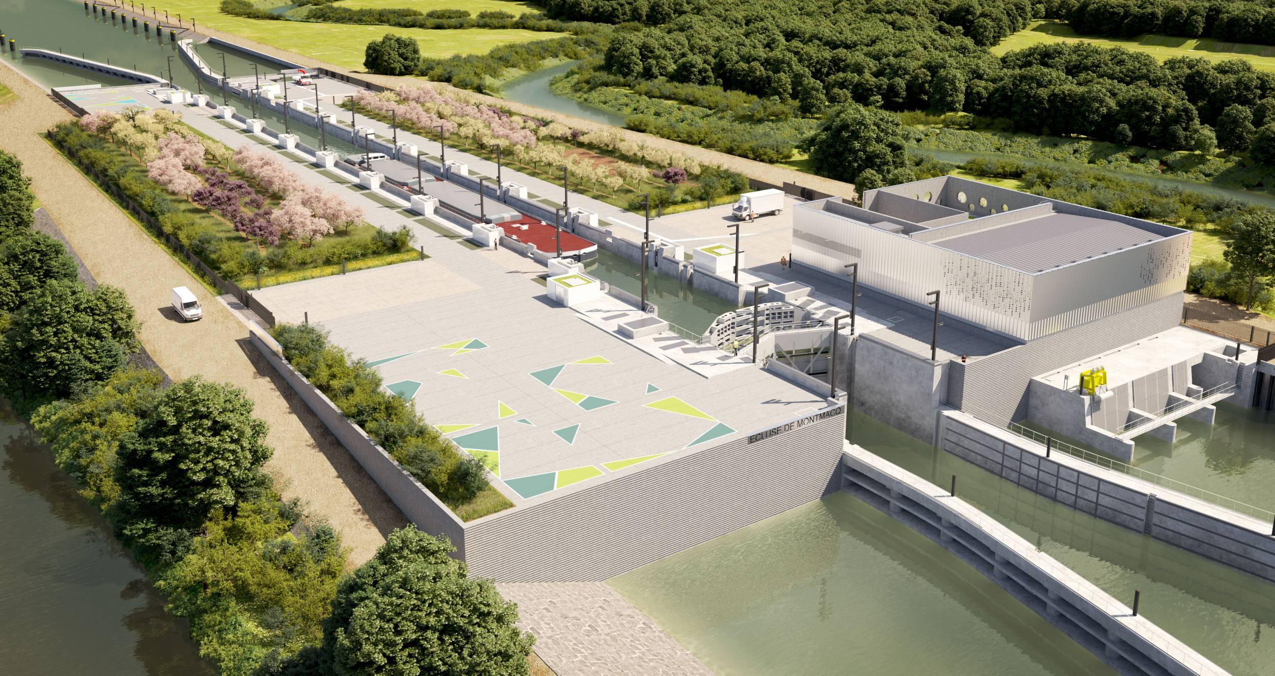 Ecluse de Montmacq - Canal Seine-Nord Europe : attribution et démarrage des travaux préalables — Ateliers 2/3/4/-27