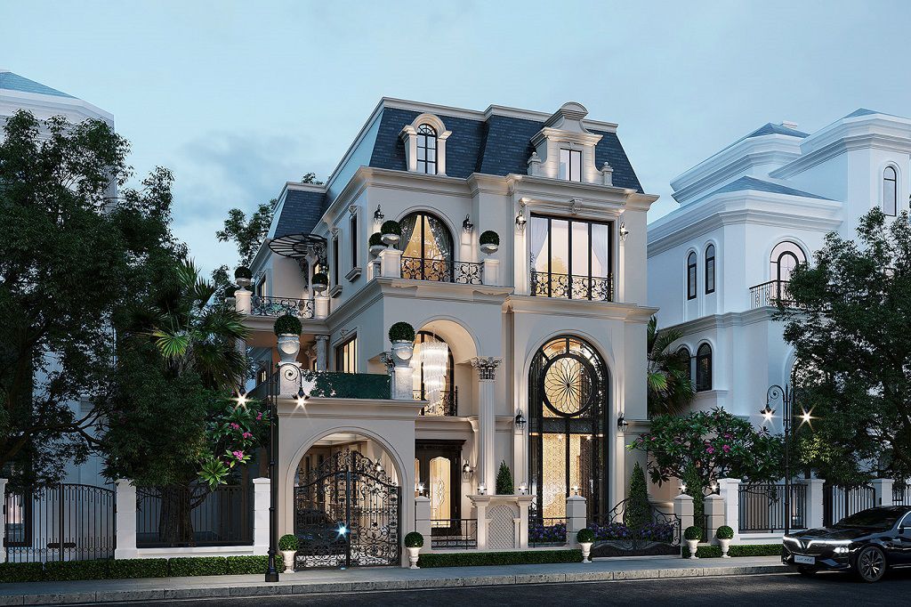 3层新古典9米门面独栋别墅设计丨越南丨Kiến Trúc Nhà Việt Phong Thuỷ-24