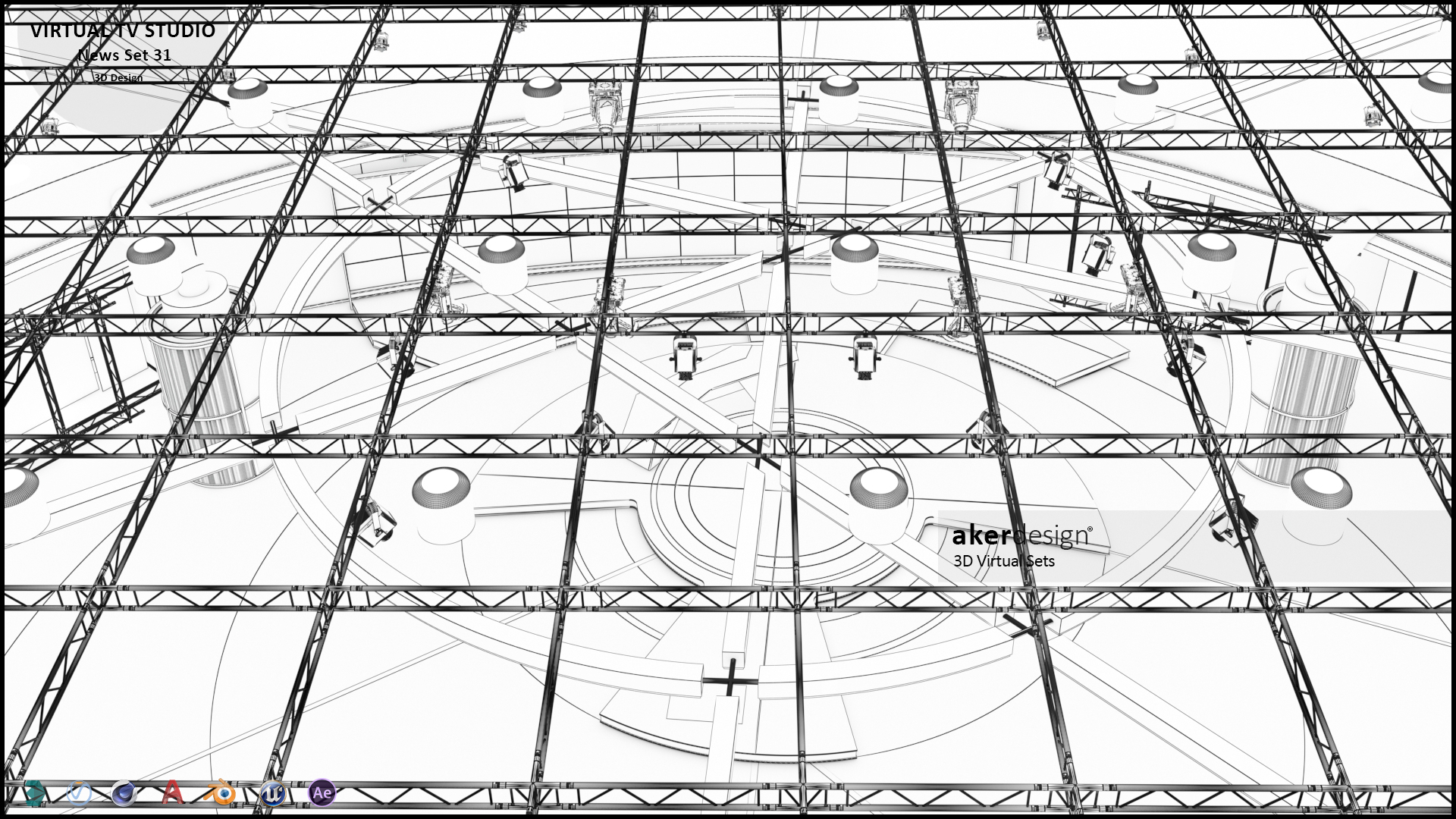虚拟电视演播室新闻场景 1-14