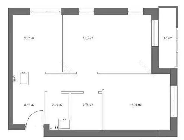 莫斯科 54㎡少女心公寓,LDK 一体化,清新绿++ 原木打造舒适空间-2