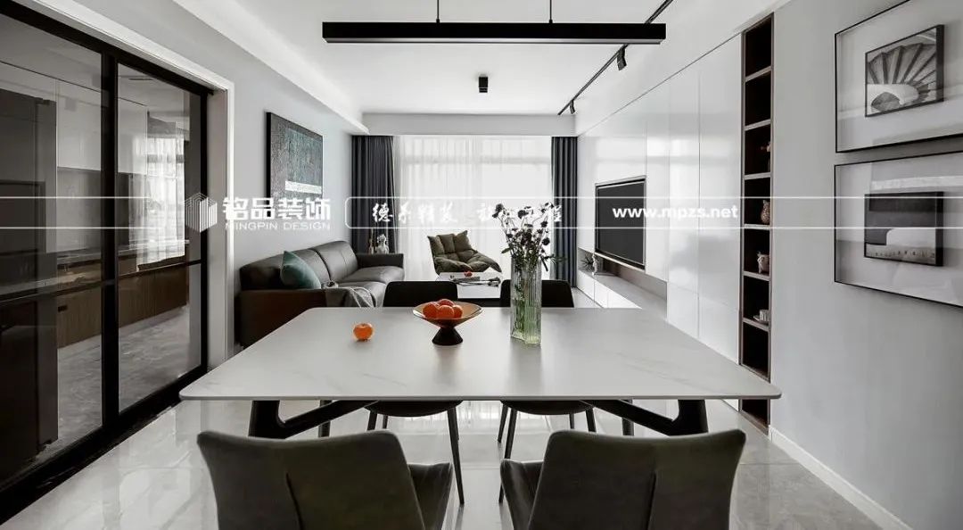 月光森林 | 130㎡现代简约，无主灯设计，3D 背景墙-65