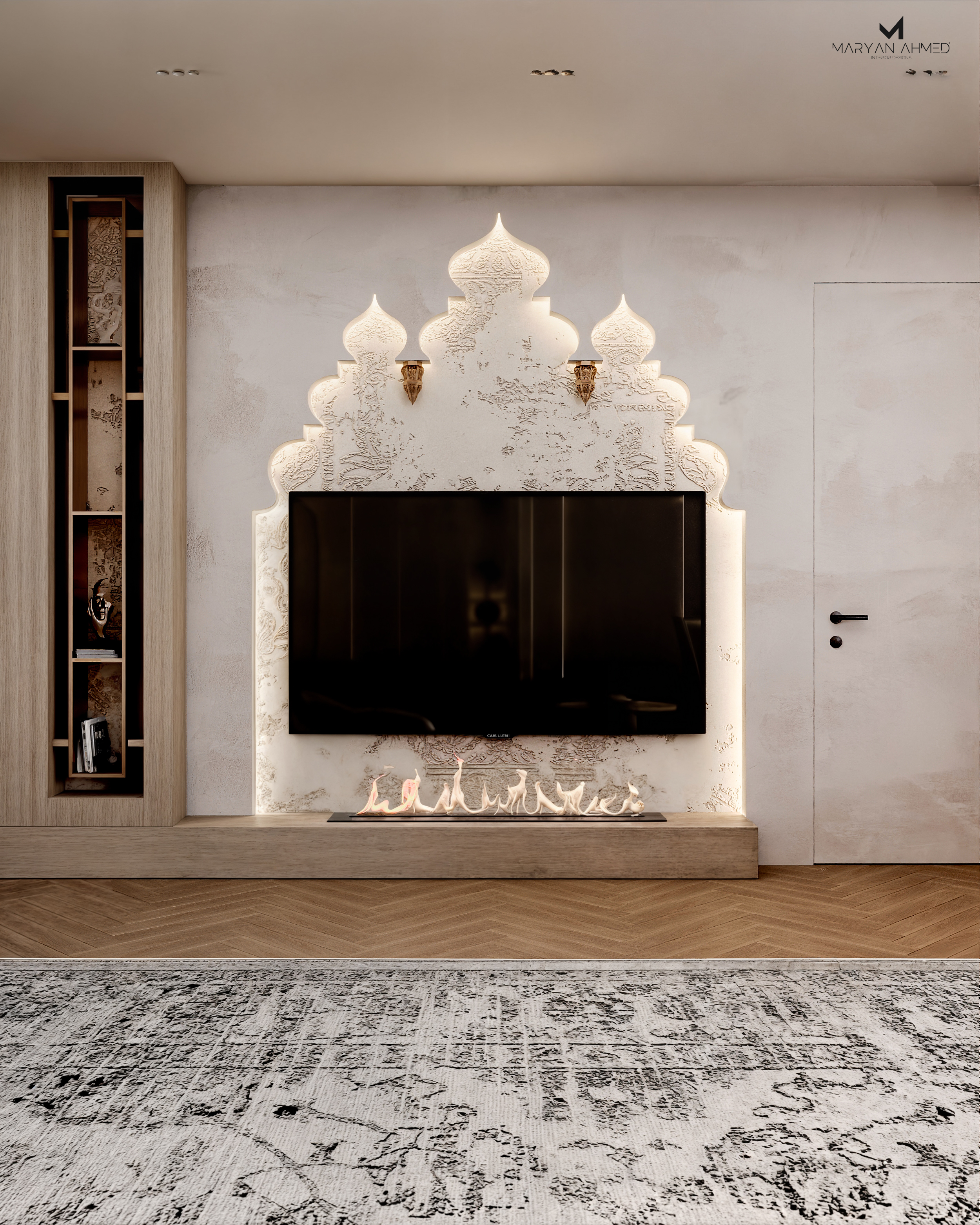 Islamic living room design（伊斯兰客厅设计）丨埃及开罗丨Maryan Ahmed Designs-9
