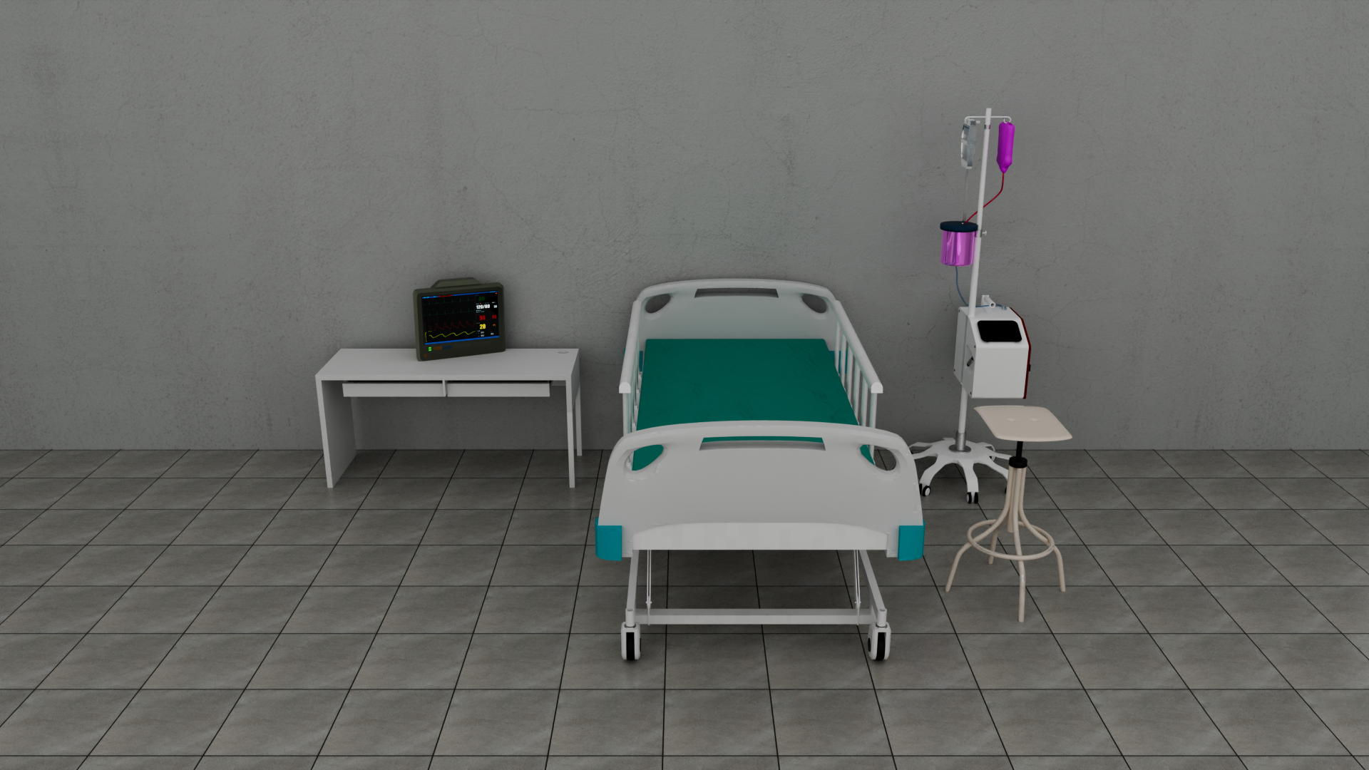 3D Hospital Architectural Visualization in Blender-13