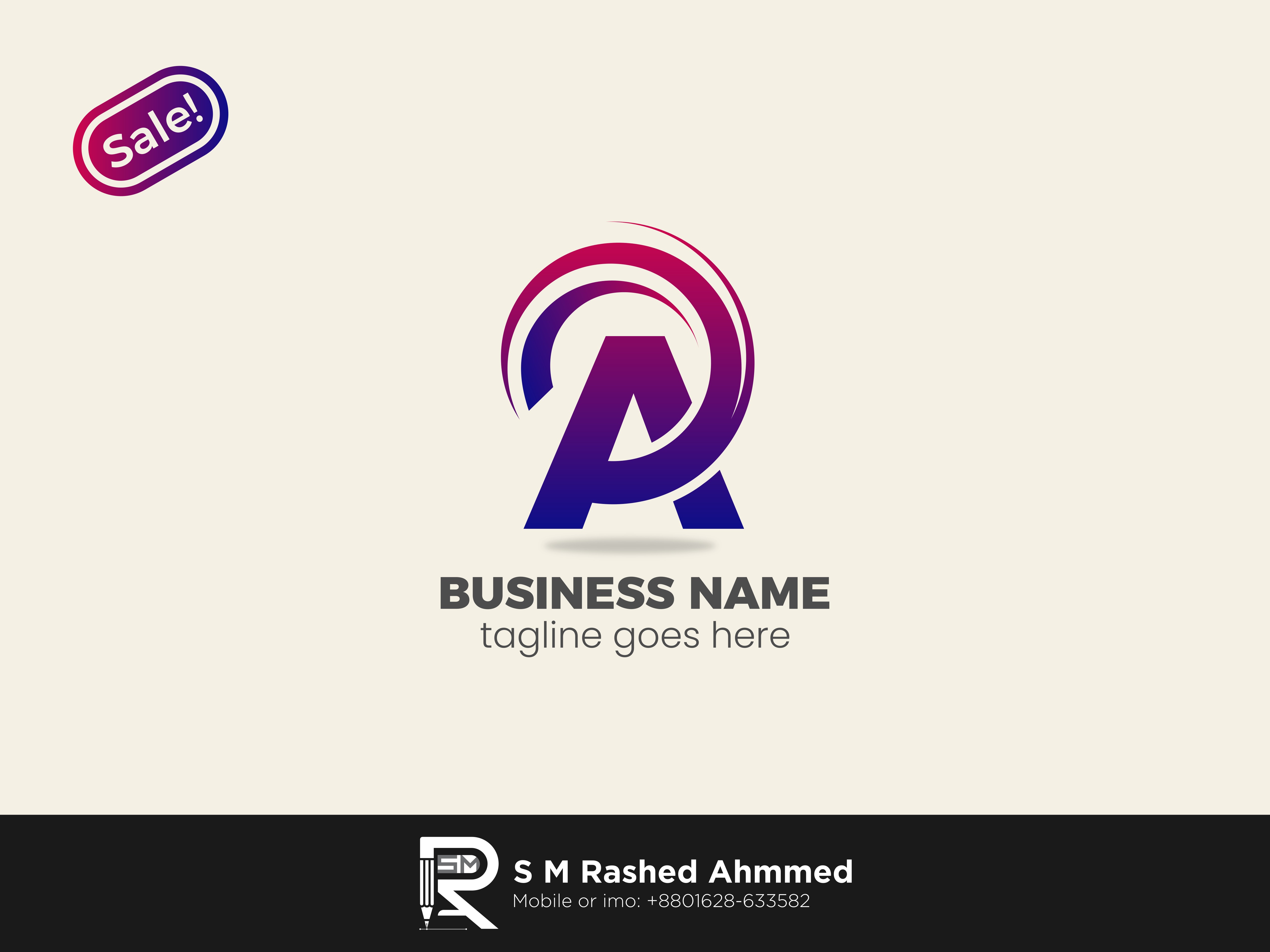 AZ 字母独特标志设计-0