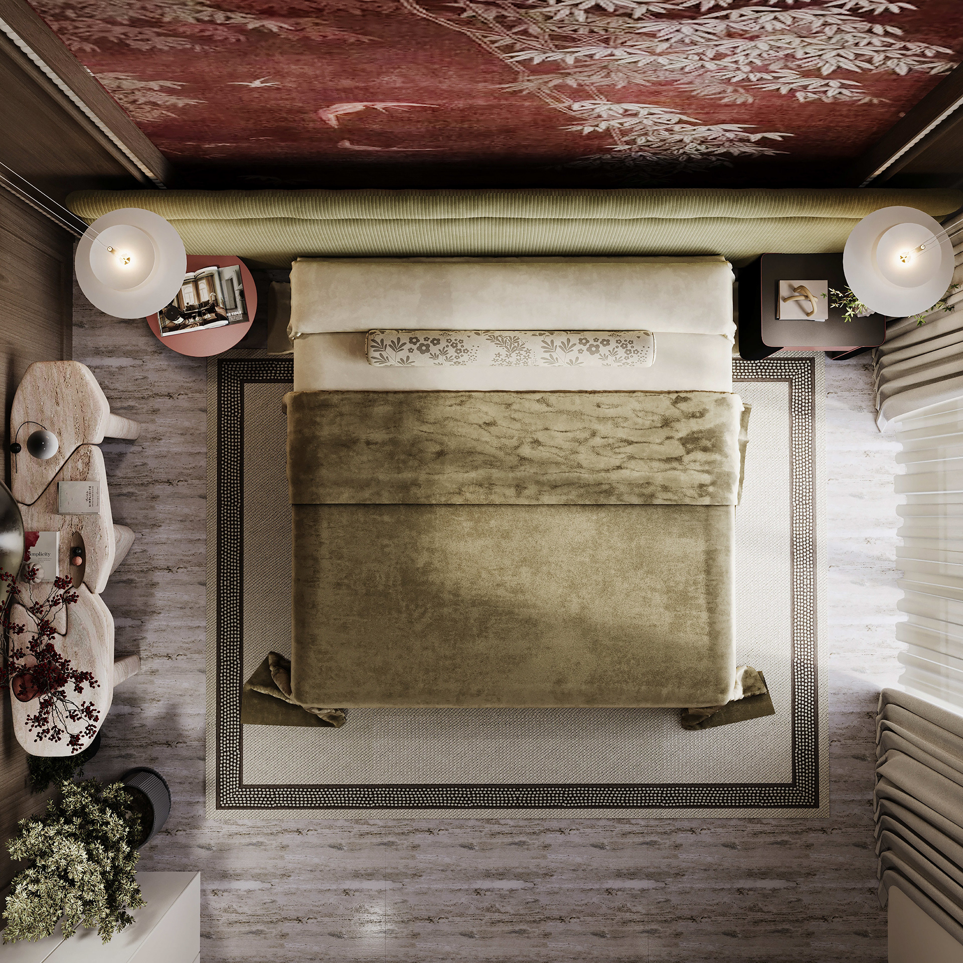 主卧室内设计丨沙特阿拉伯丨Arcadia Designs-5