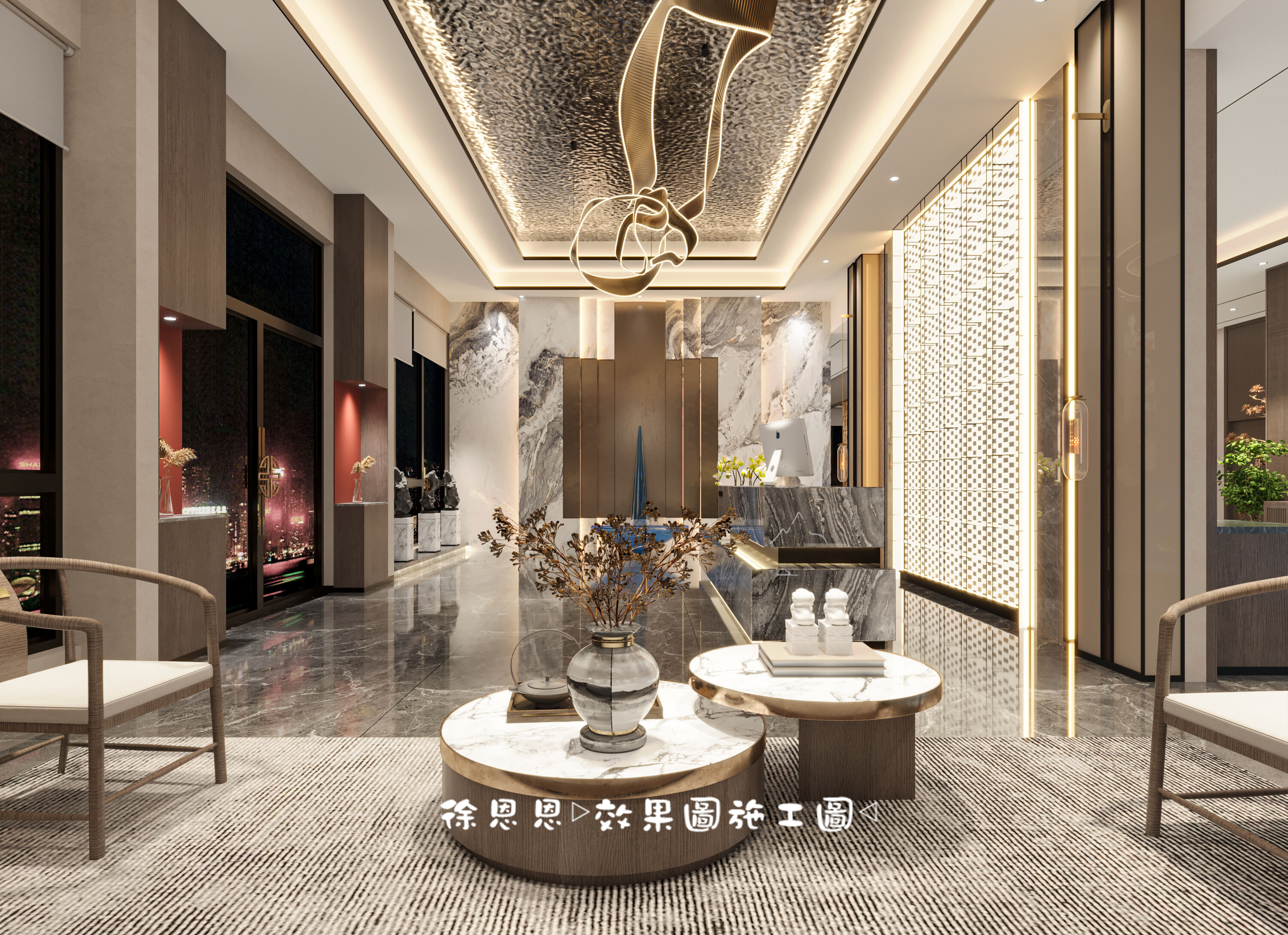 新中式饭店，温婉优雅与现代空间的完美结合-2