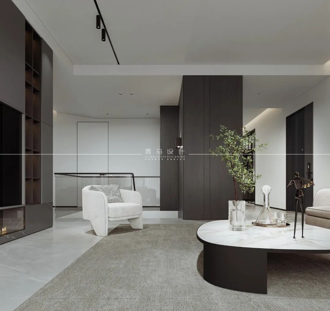 未央金茂府现代轻奢下叠别墅设计丨中国西安丨青马别墅设计-68