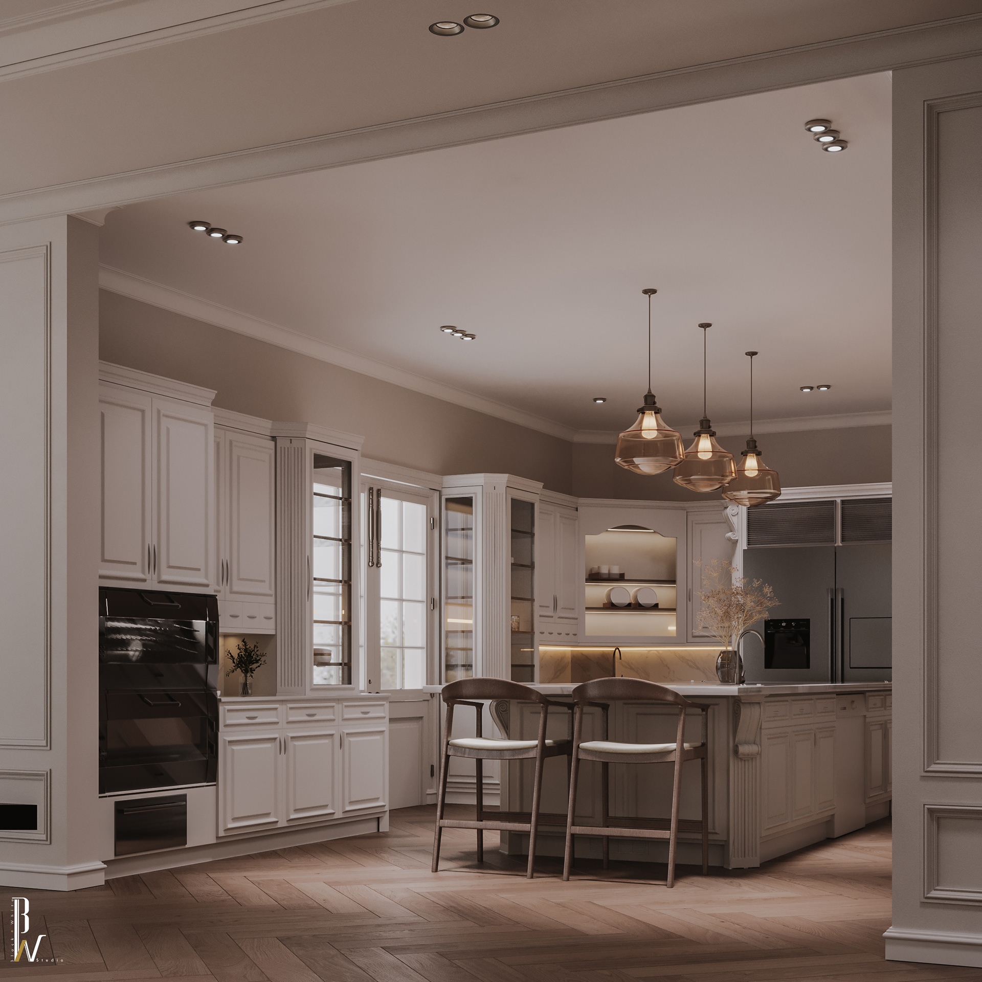 居住区域设计丨美国丨Black N White-22