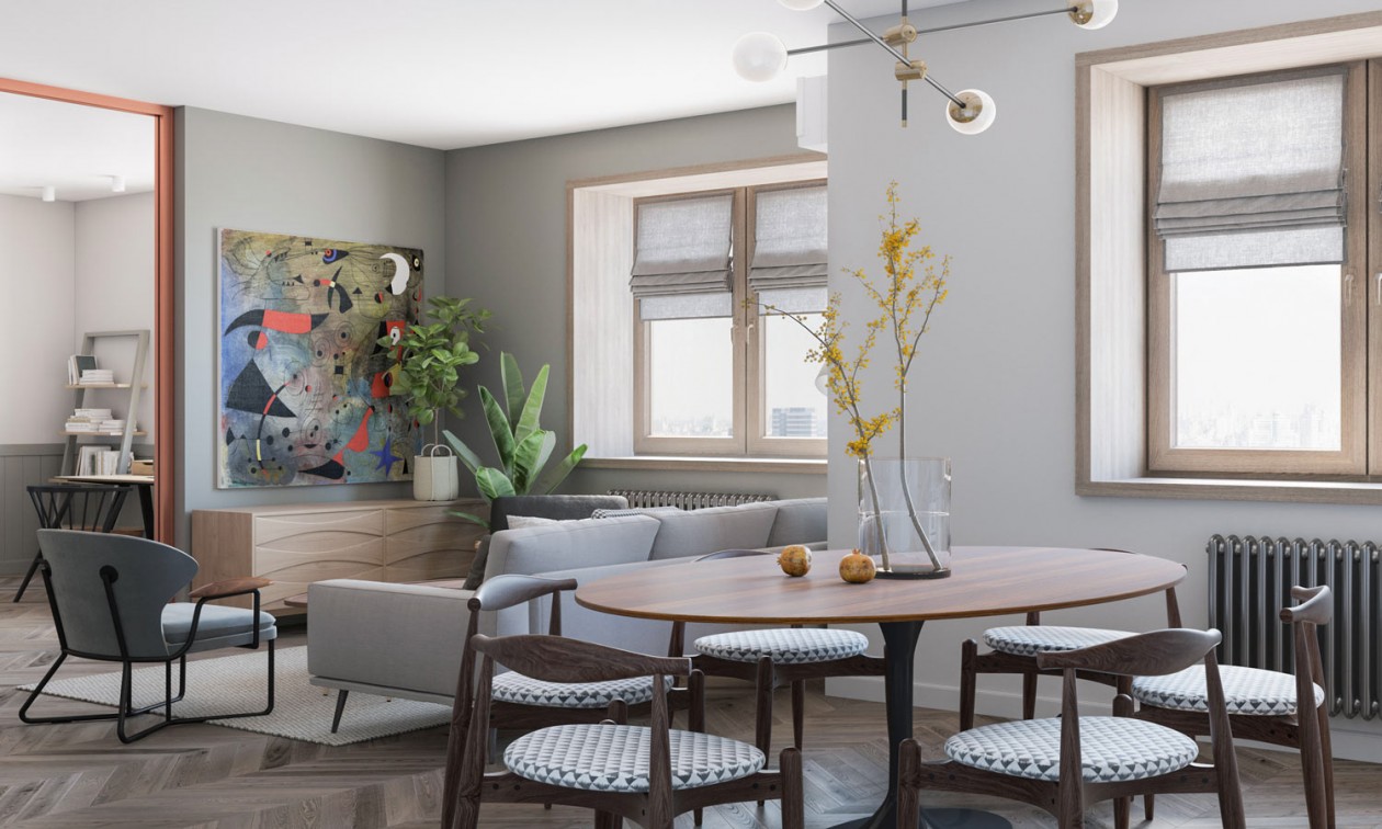 圣彼得堡68㎡小空间设计 既柔软又宁静-5