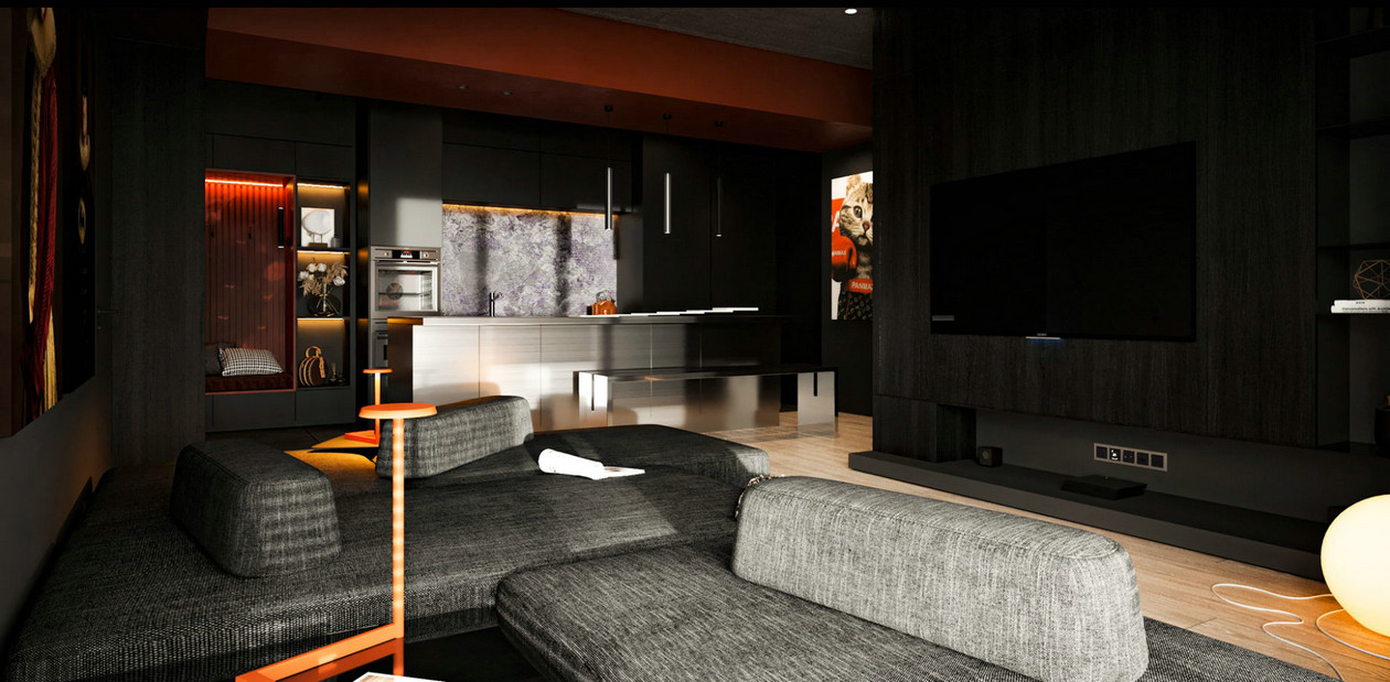 深色系公寓设计-2