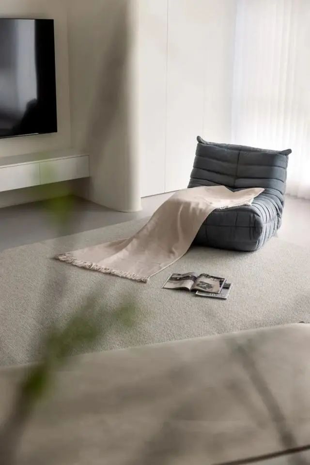 140㎡现代奶油风住宅设计-44