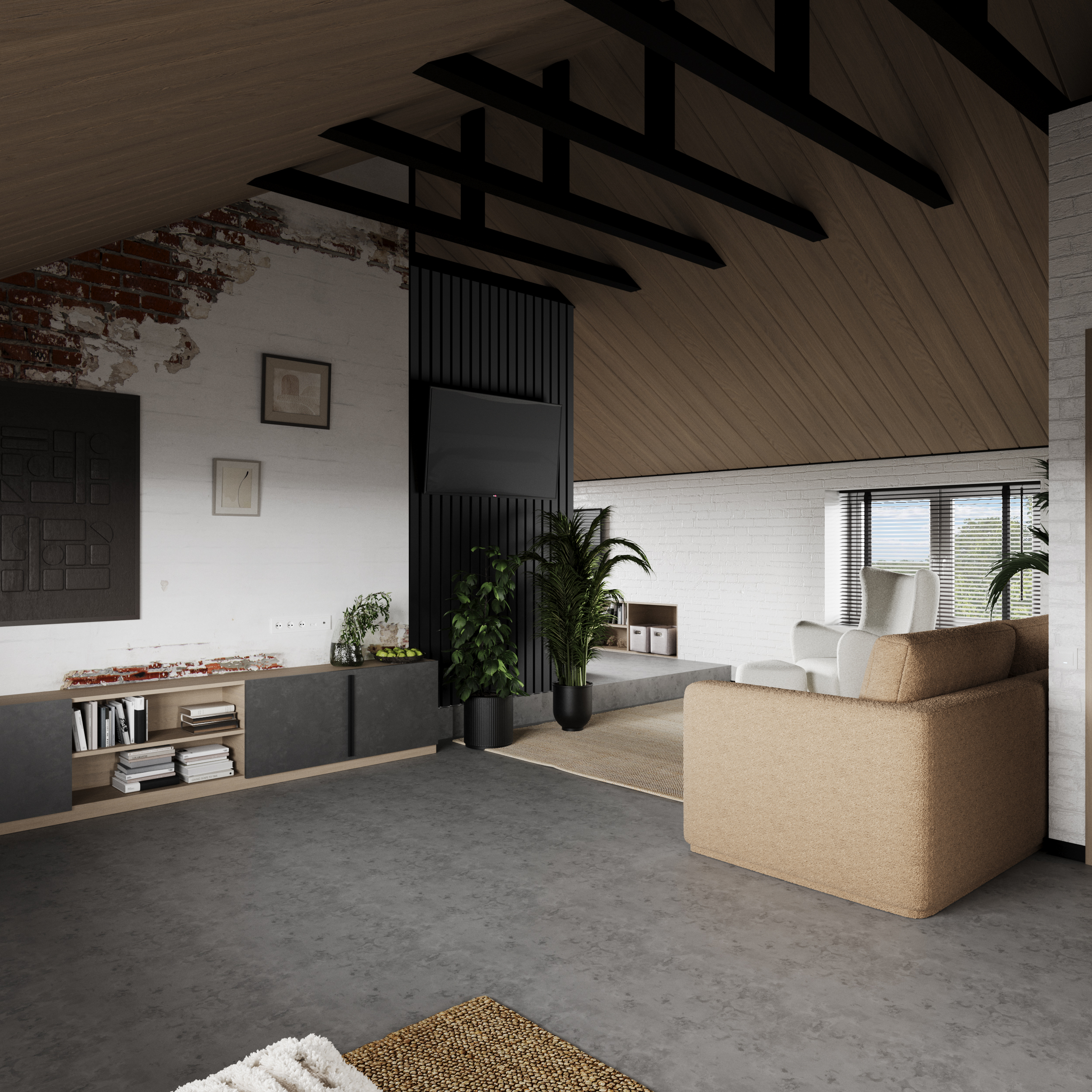 开放计划 loft 风格设计项目-5