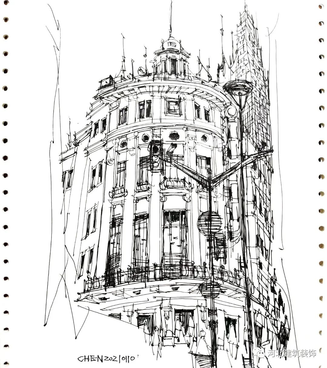 陈力军建筑速写丨中国河北-14