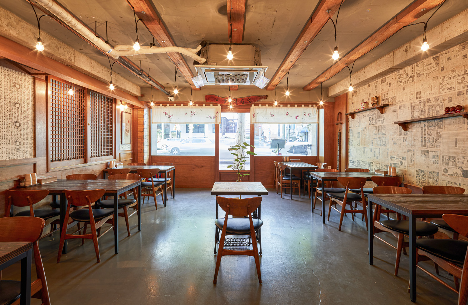 22 坪韩式料理店 复古风纯真氛围设计-6