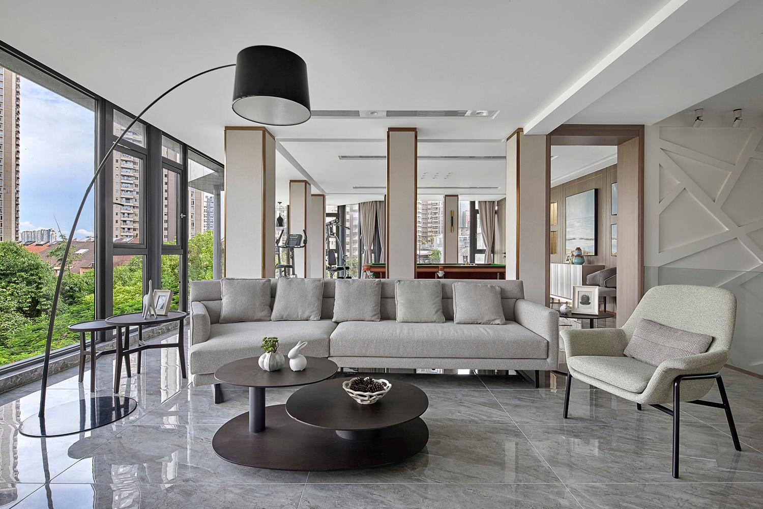 120㎡都市休闲风别墅顶层住宅-4