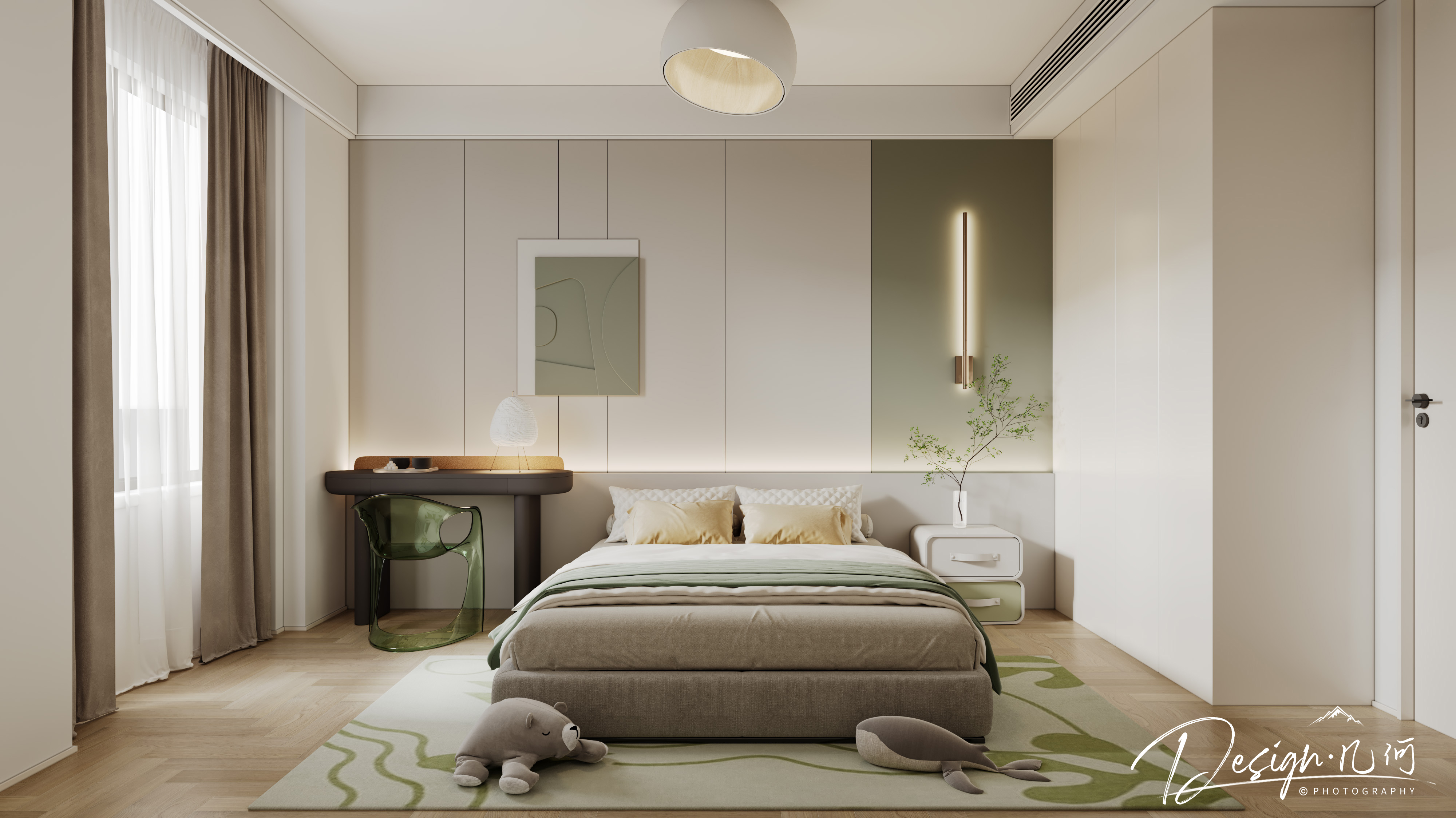 几何空间视觉表现 | 绿地内森庄园现代客餐厅-14