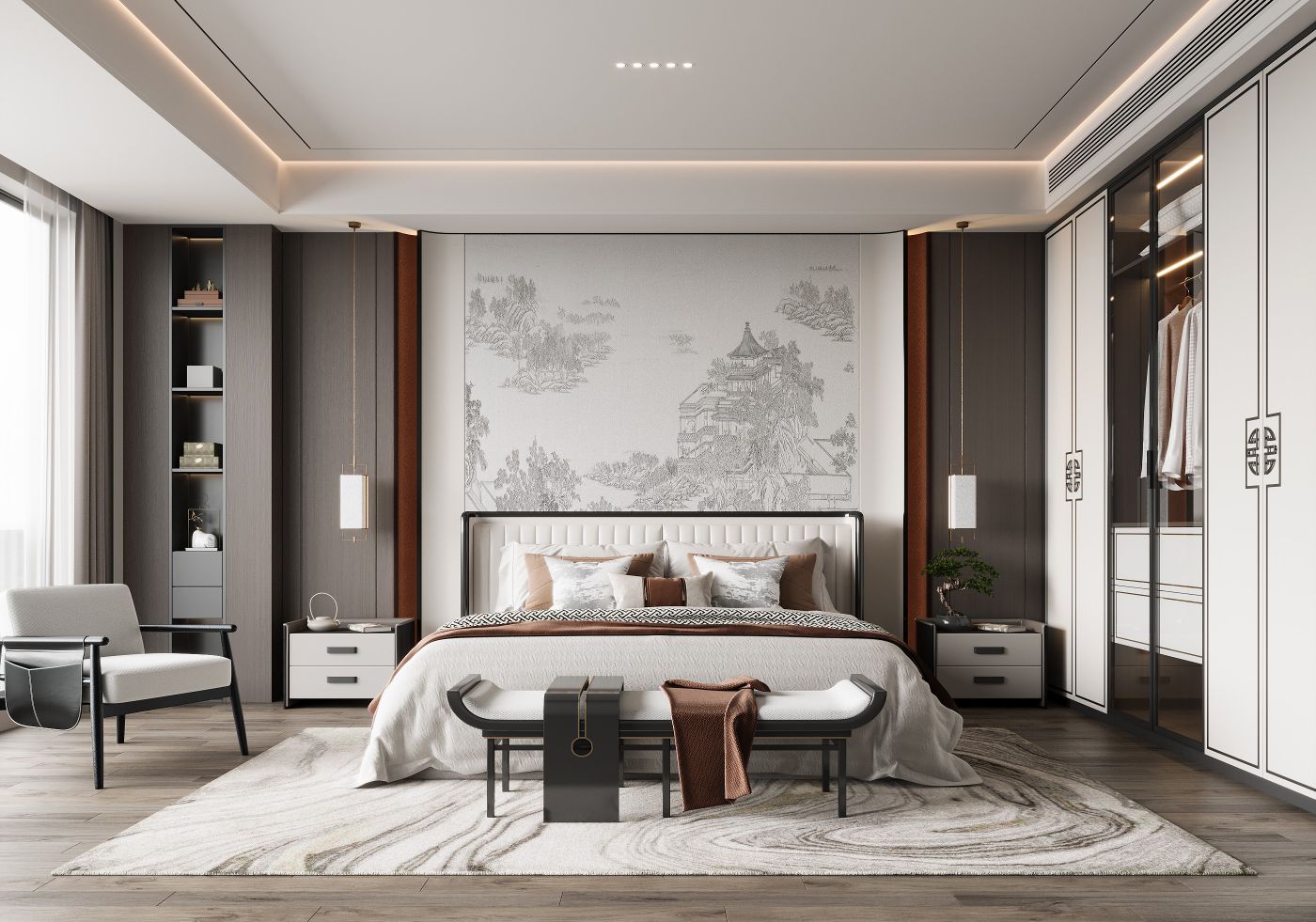 尚书苑刘总复式楼新中式风格设计丨中国湖北-32