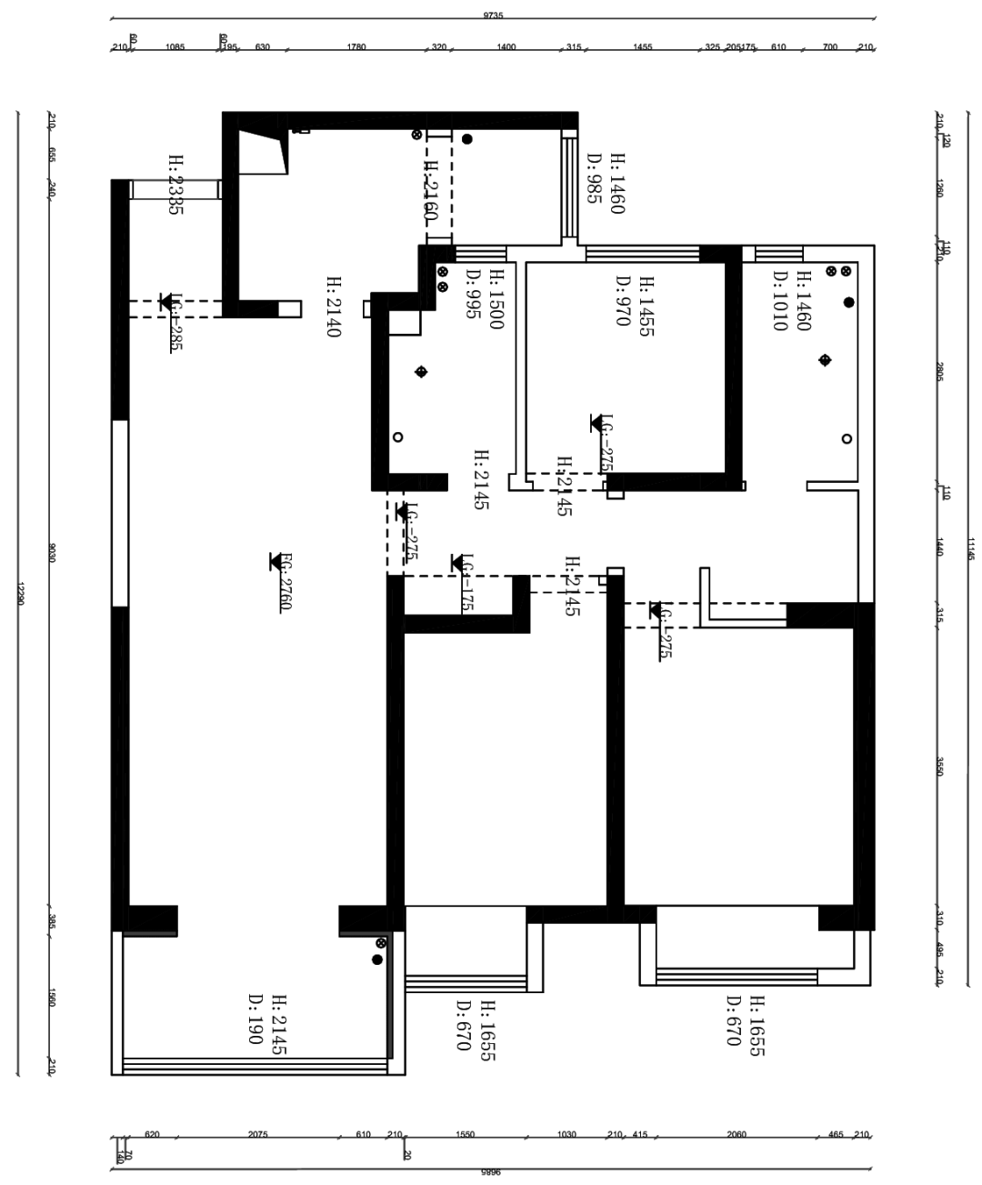 完工首发丨二七区名门橙邦·悦橙苑，124平现代风格，色彩纯粹简约大气-10