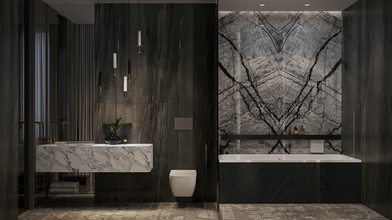 高级黑+砖红色 不同寻常的空间艺境-9