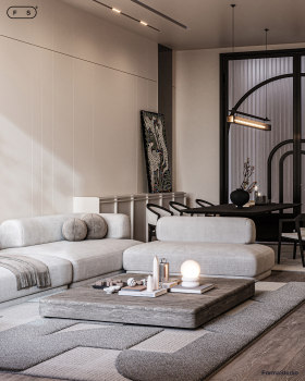 现代简约接待区（餐饮与起居空间）设计丨Forma studio