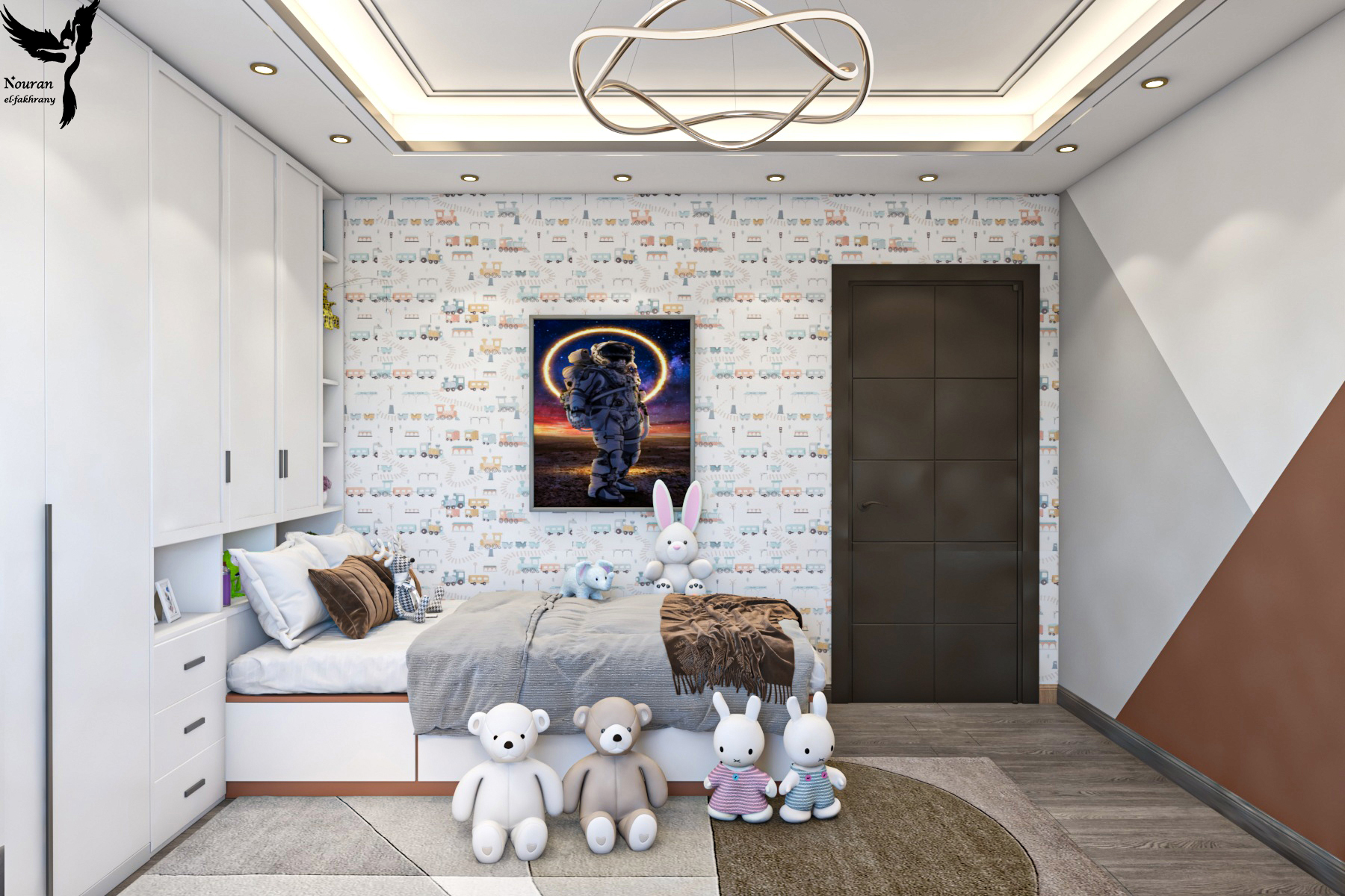 Luxurious boy's bedroom with good use of space-3