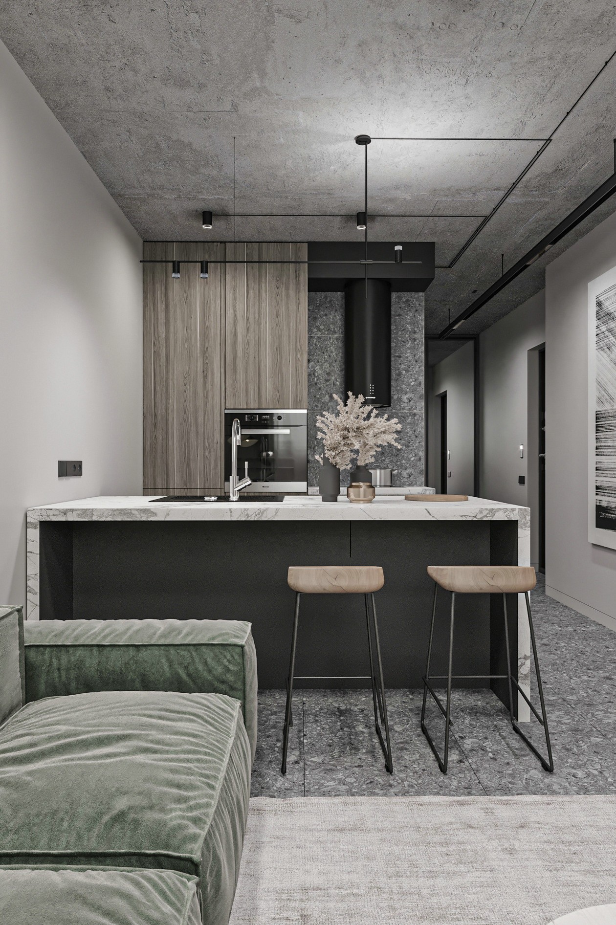 水泥质感，灰色系空间设计！-3