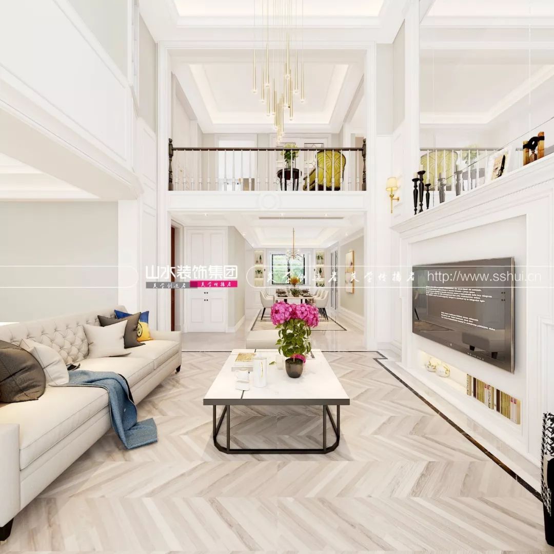 湖山源著 260 平米美式轻奢装修,藏匿主人气质的自在生活空间-11