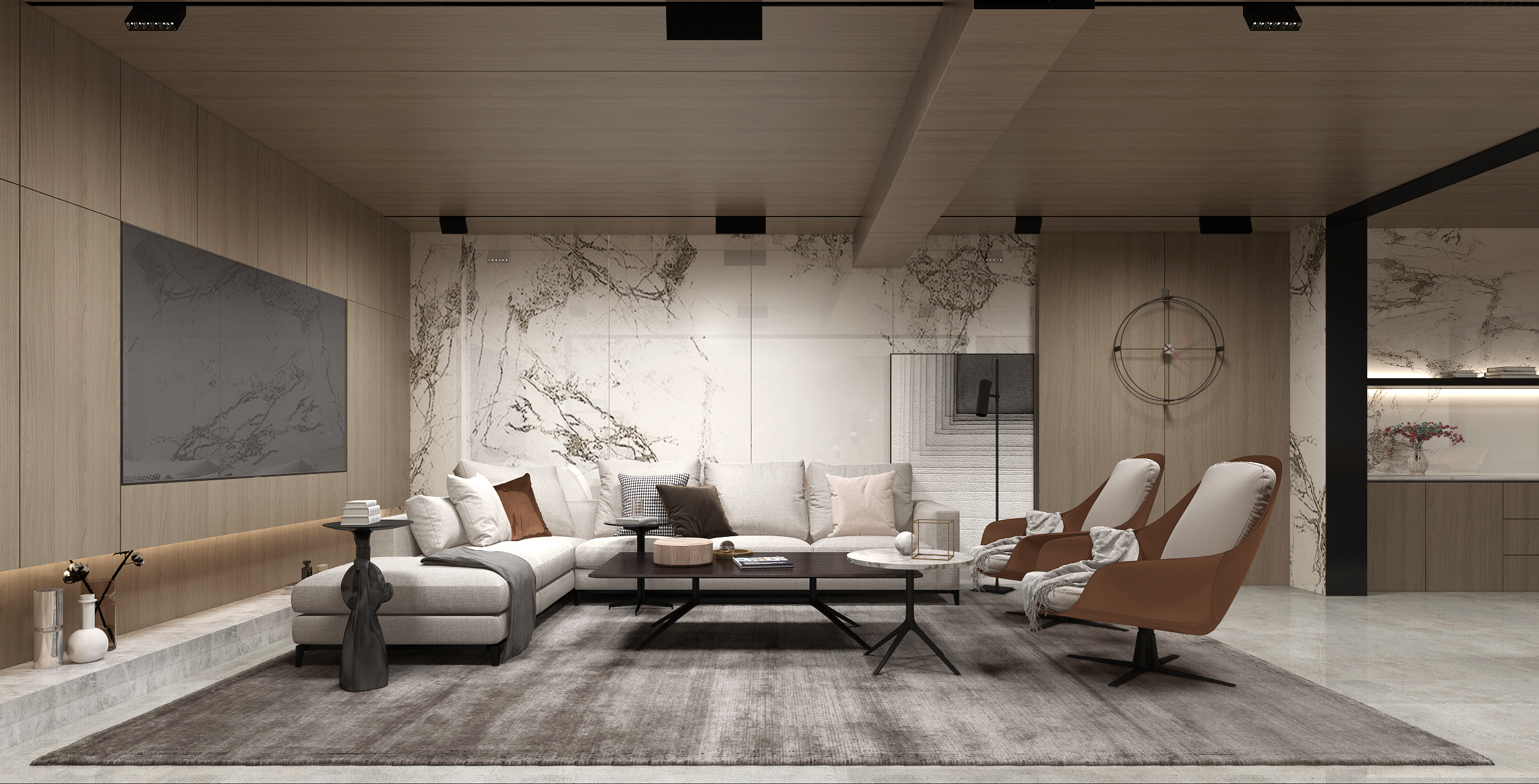 一楼带地下室的空间魔法 | 简与奢的完美融合-14