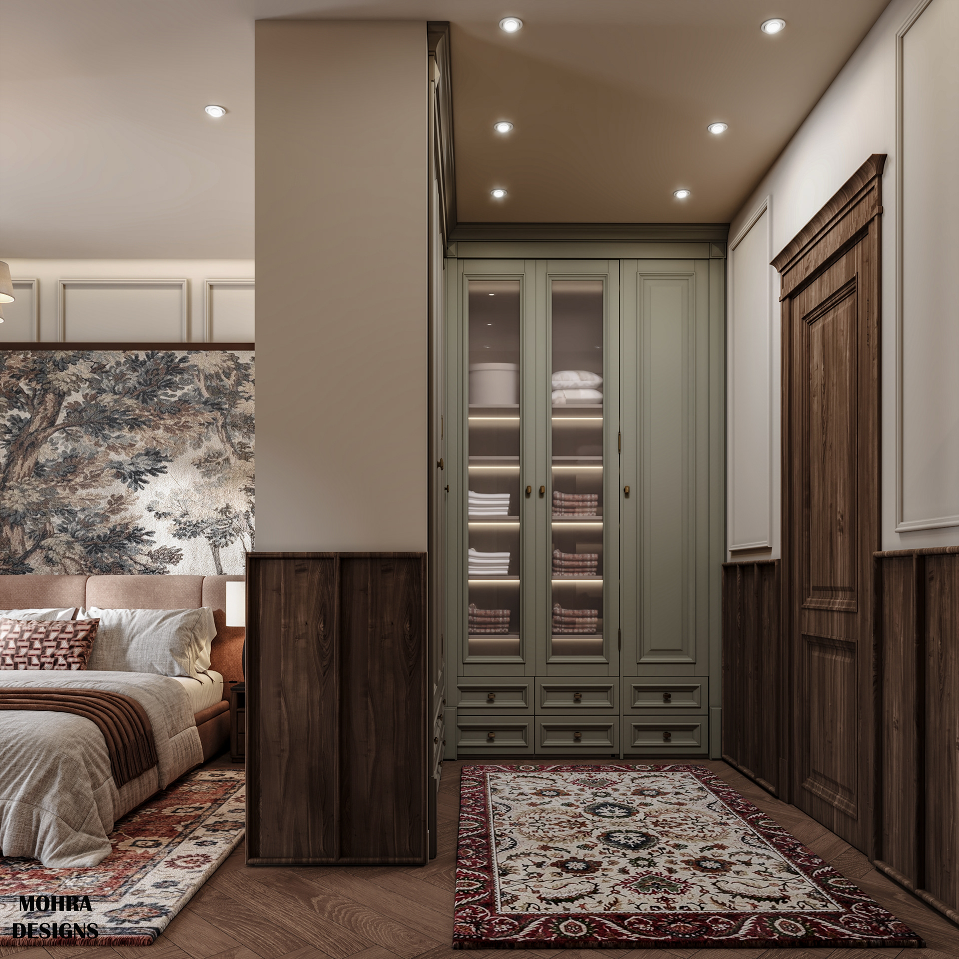 法式卧室及更衣室设计丨埃及开罗-13