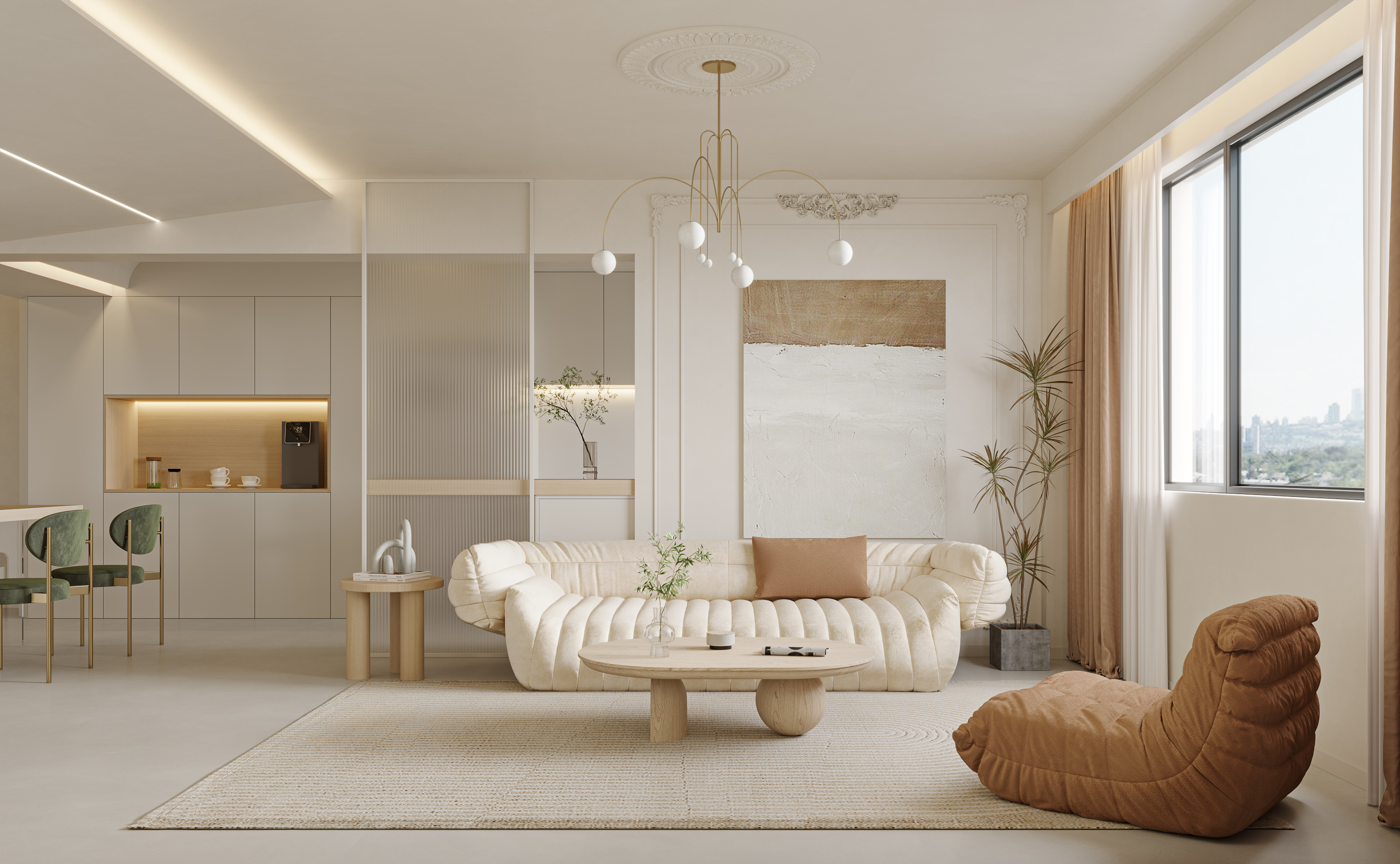 现代轻法式奶油风室内设计-1