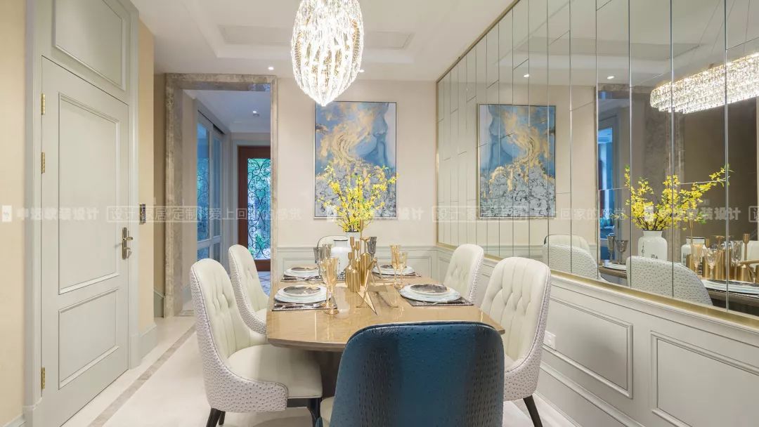 【申远软装百套实景案例】大华伊斐墅 300㎡ 现代轻奢-14