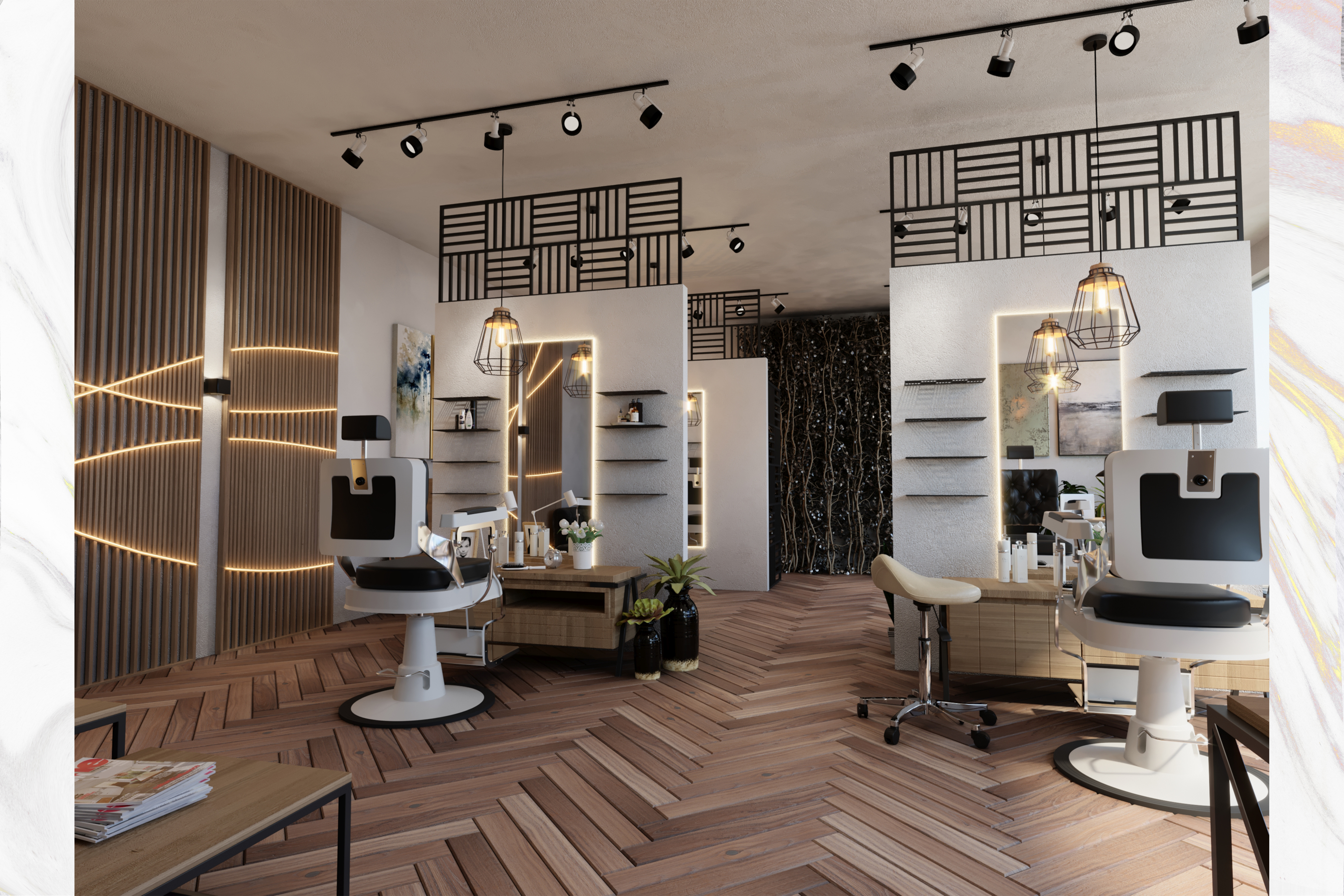 Barbershop exterior & interior design-5