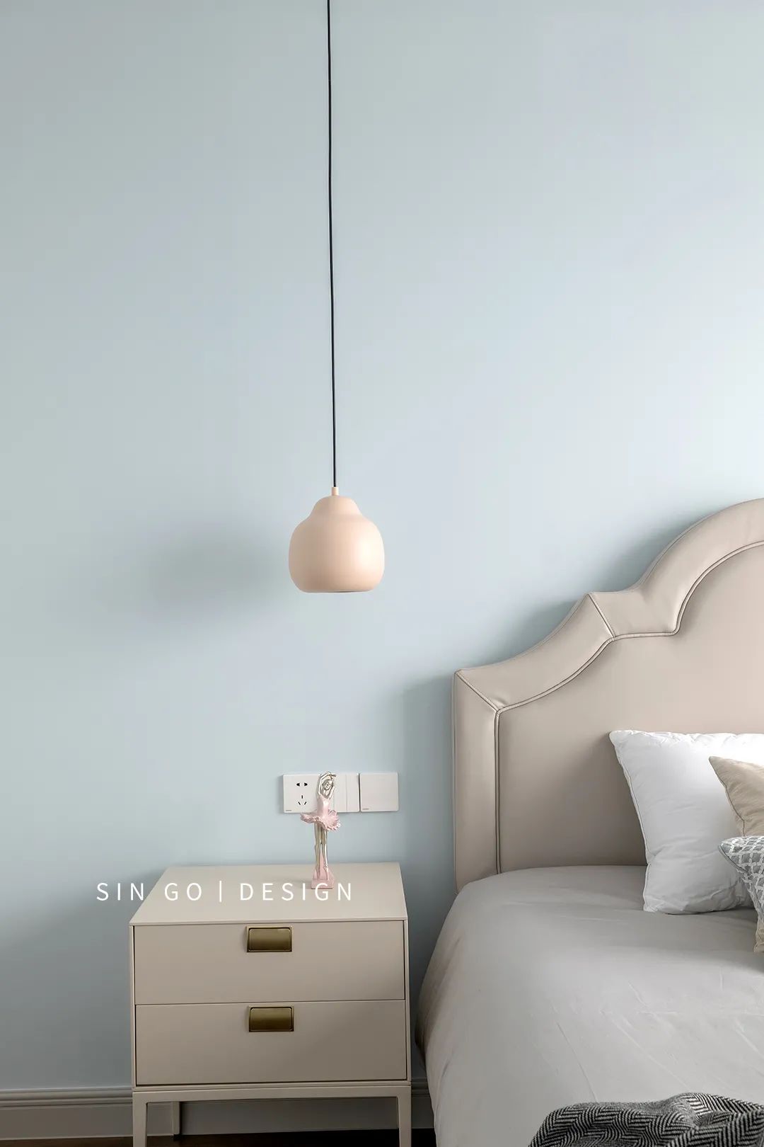 现代轻奢风 | 蓝白木三色打造 320㎡别墅空间-90