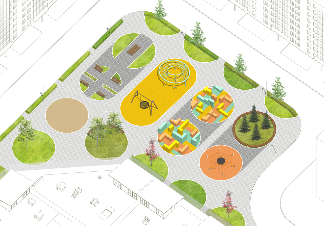 “Новомолоково” 第二阶段舒适级住宅综合体景观设计丨俄罗斯莫斯科丨Megabudka 建筑事务所-32