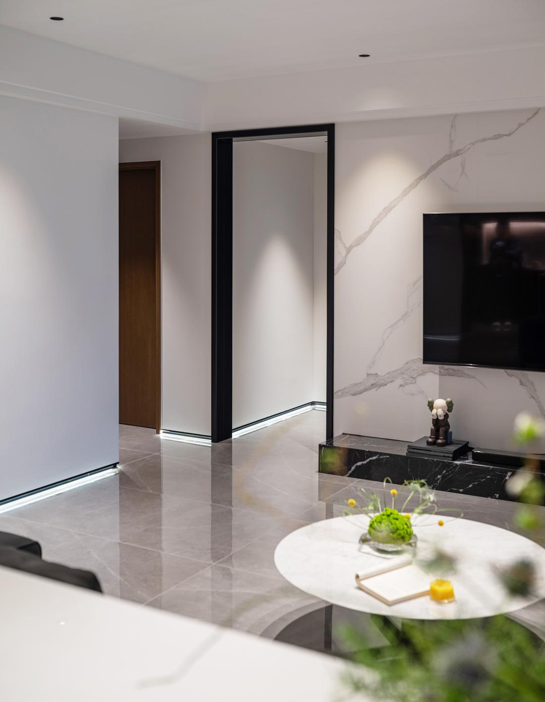 灰白之境 · 简约而不简单的客餐厅设计-7