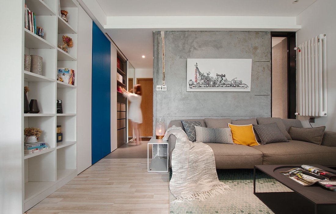 山东40㎡工业风袖珍住宅  隐巷设计-1