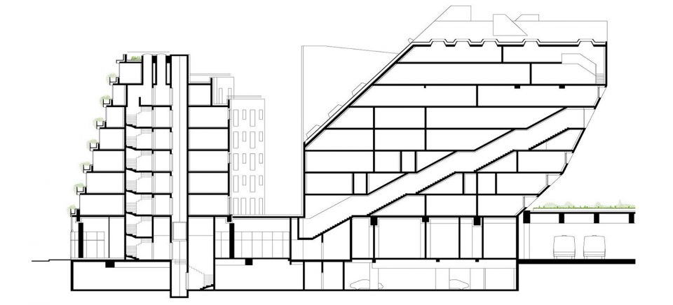 巴黎 14 区阶梯式住宅楼与公交中心-40