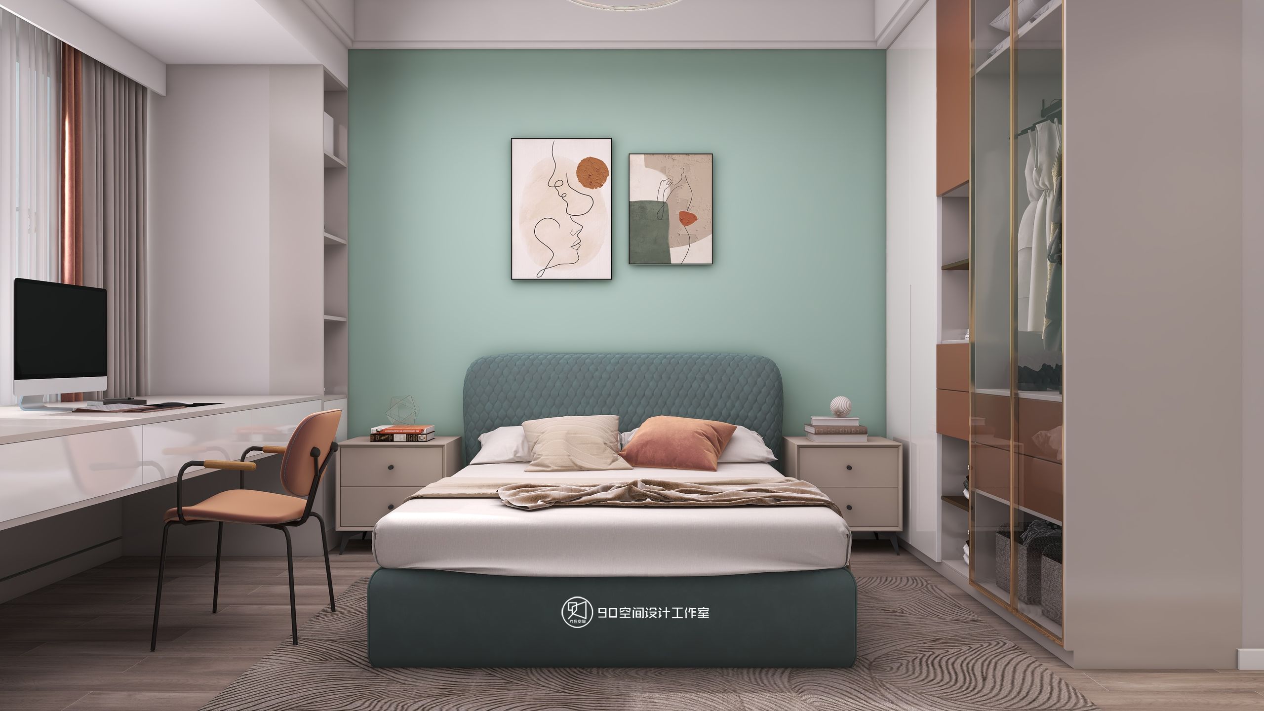 135㎡现代简约开放式餐厨设计-31