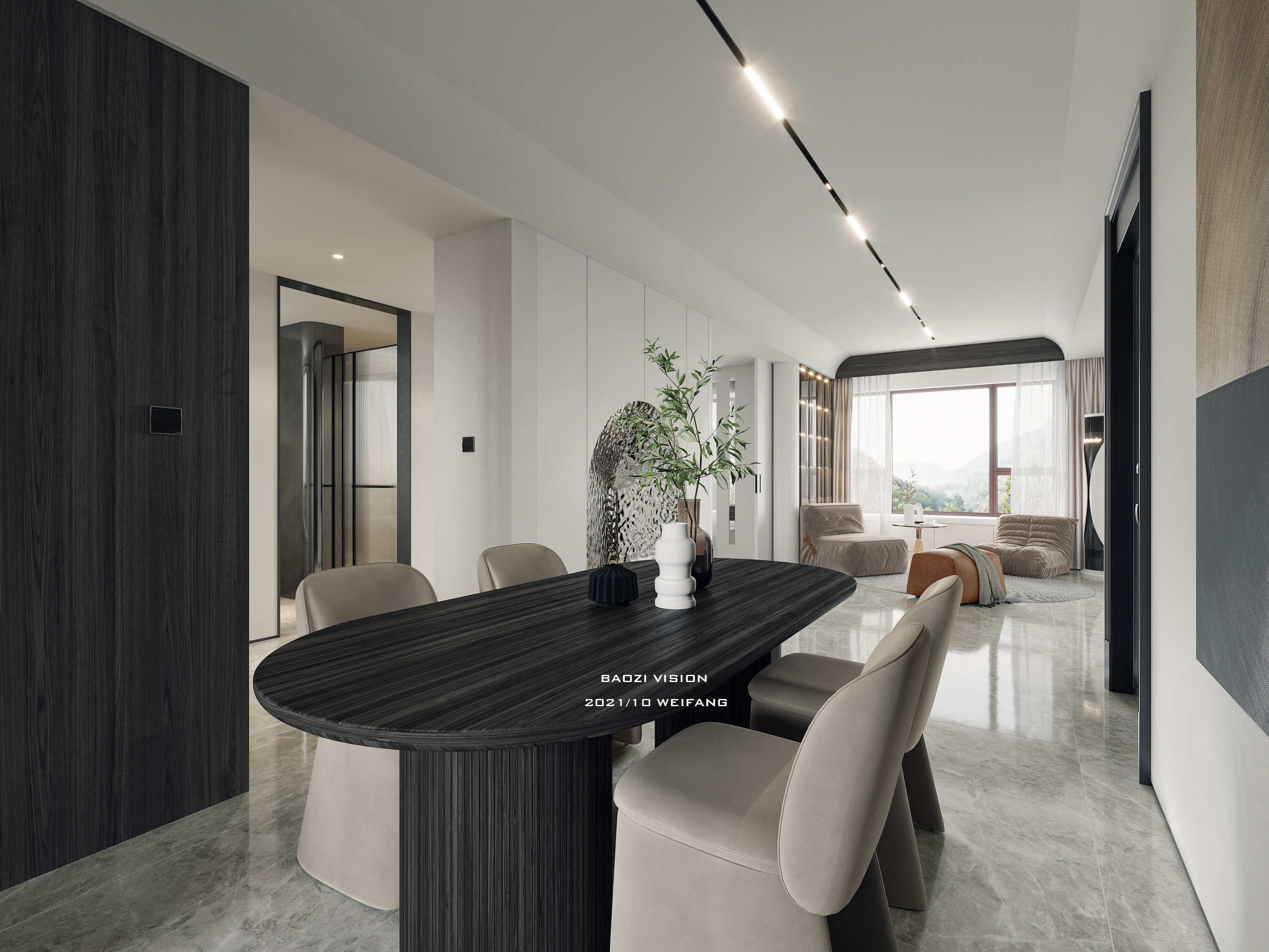 现代黑白灰家居一套-3